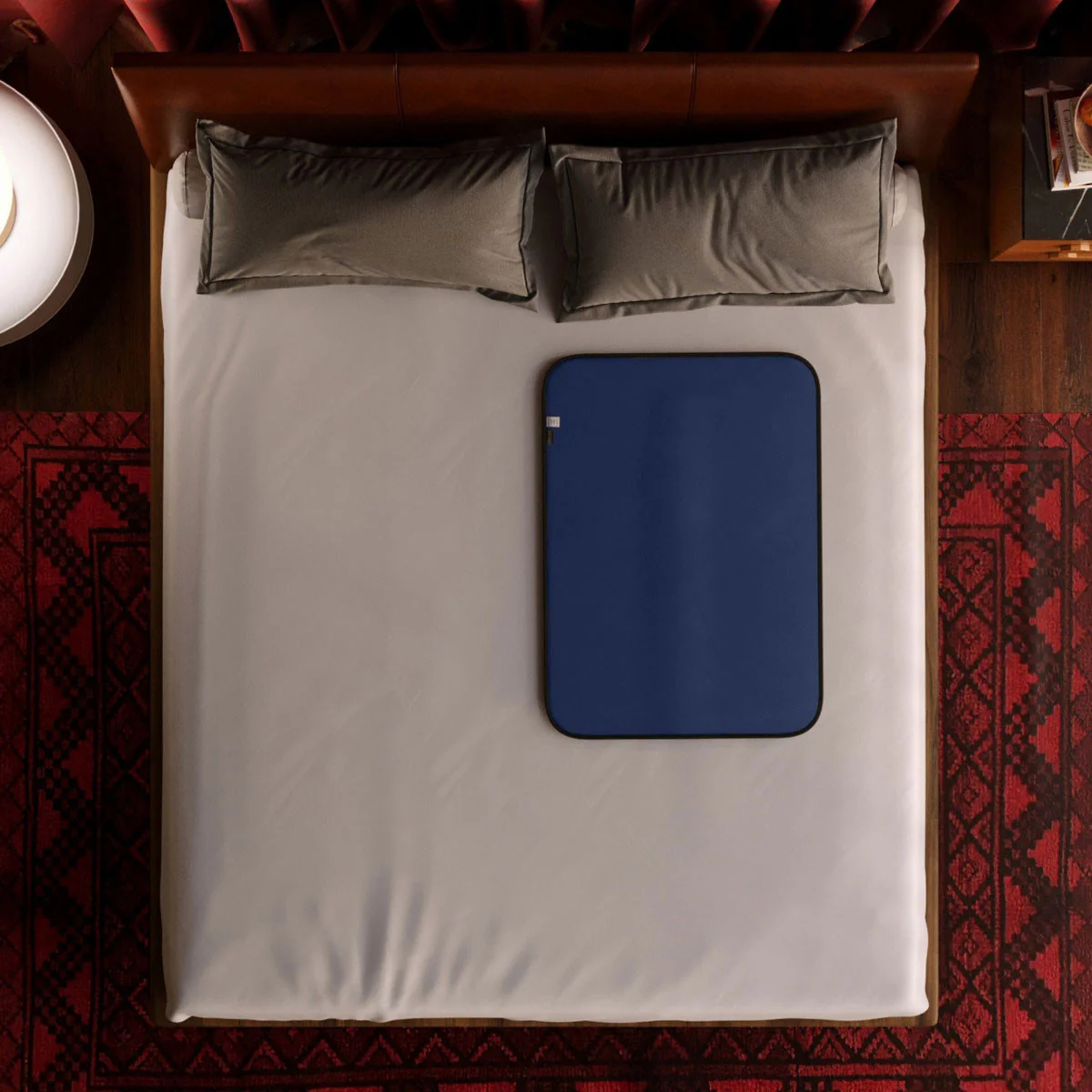 Fascinator Mini Throw Moisture-Proof Sensual Blanket - Microvelvet Royal Blue 36" x 26" - Image 2