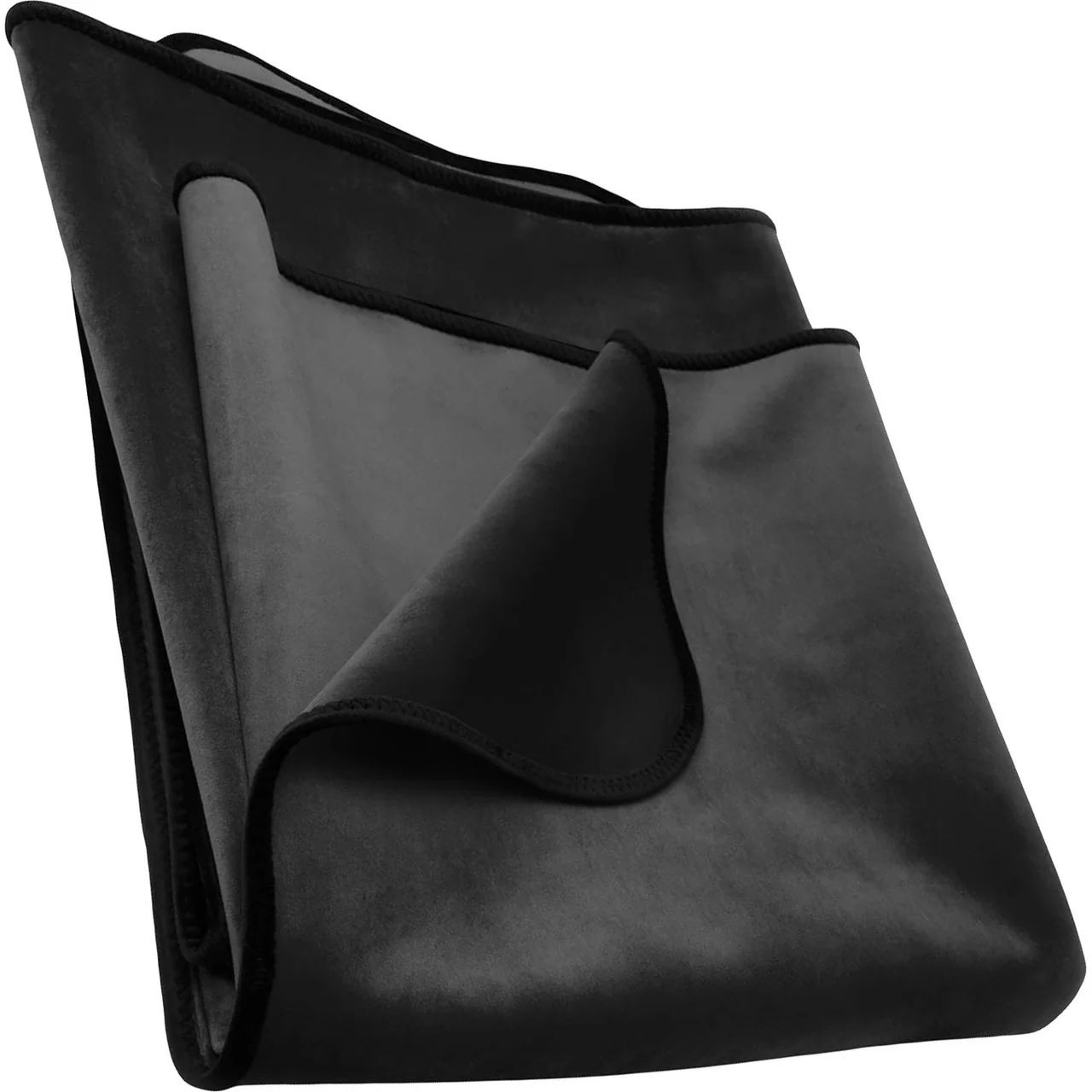 Fascinator Regular Size Throw Moisture-Proof Sensual Blanket - Microvelvet Black 72" x 54" - Image 3