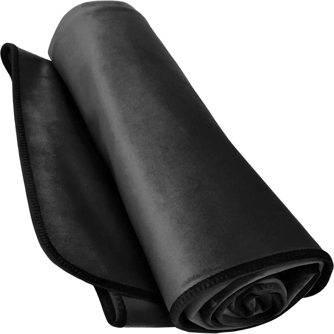 Fascinator Regular Size Throw Moisture-Proof Sensual Blanket - Microvelvet Black 72" x 54" - Image 4