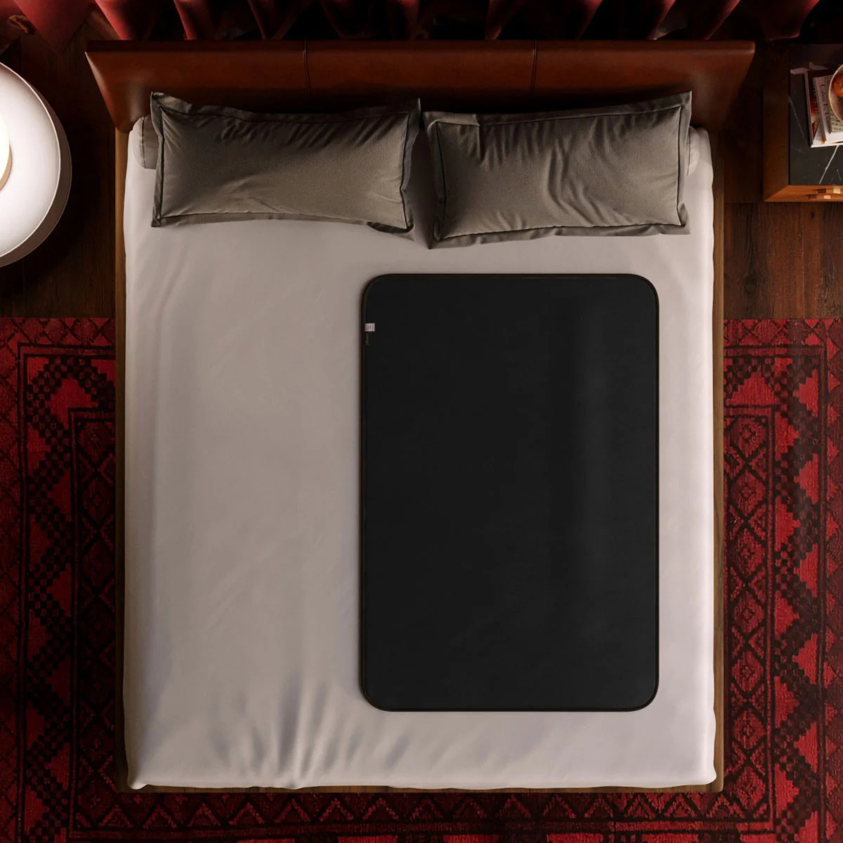 Fascinator Travel Throw Moisture-Proof Sensual Blanket - Microvelvet Black 53" x 36" - Image 2