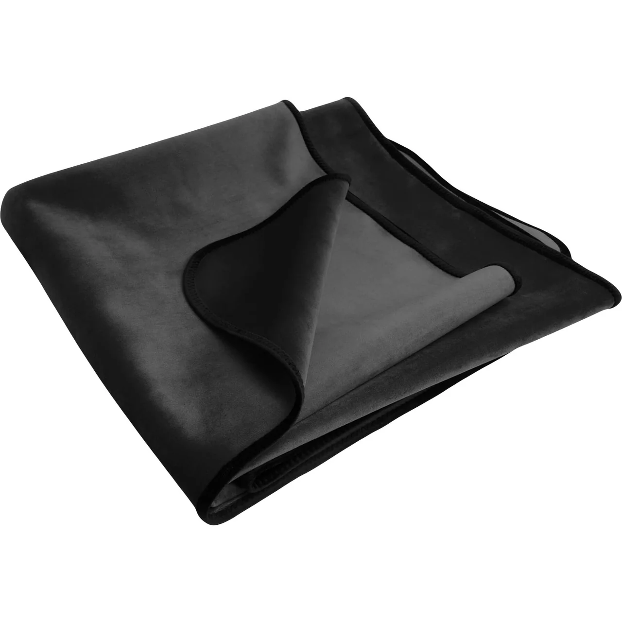 Fascinator Travel Throw Moisture-Proof Sensual Blanket - Microvelvet Black 53" x 36" - Image 3