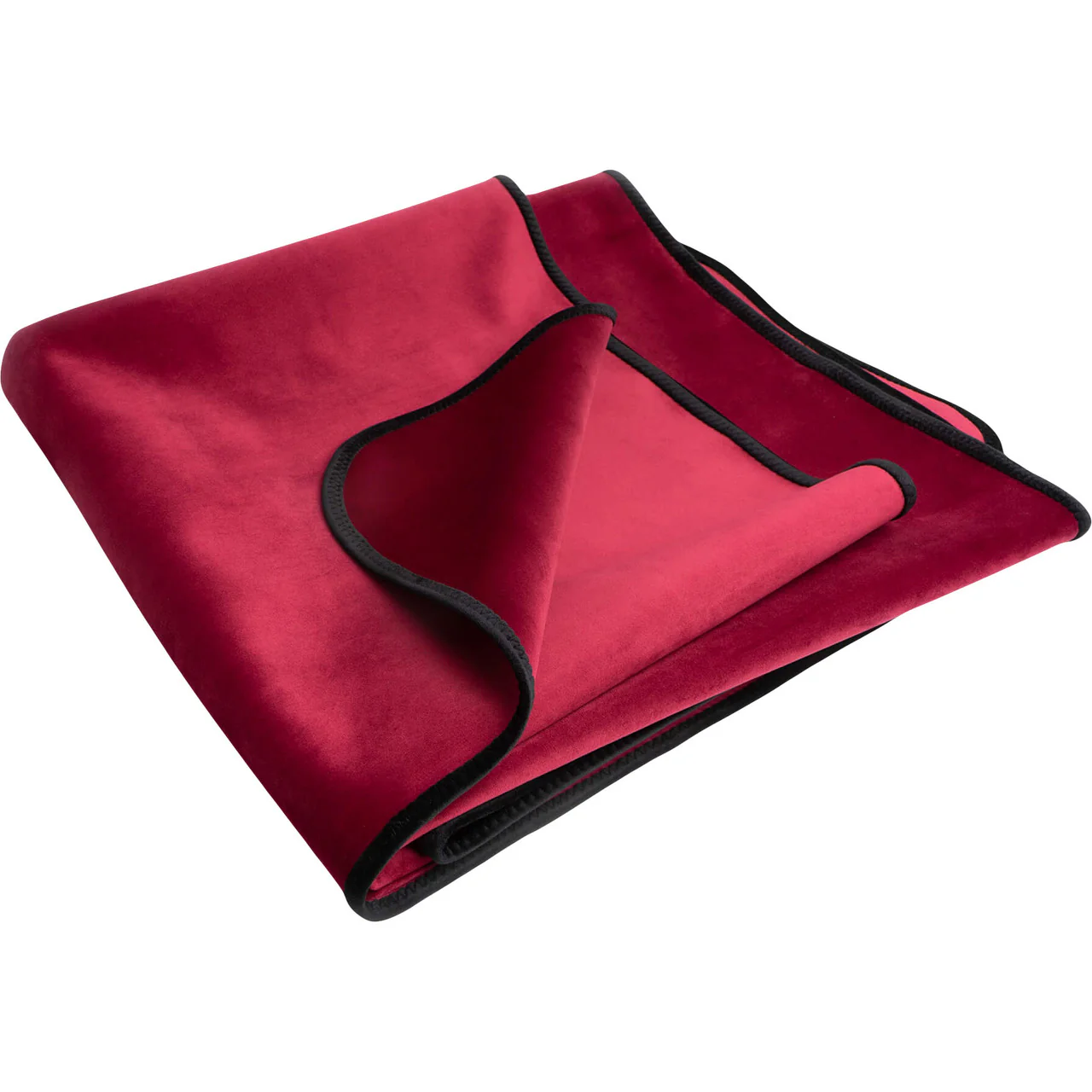 Fascinator Travel Throw Moisture-Proof Sensual Blanket - Microvelvet Merlot 53" x 36" - Image 3