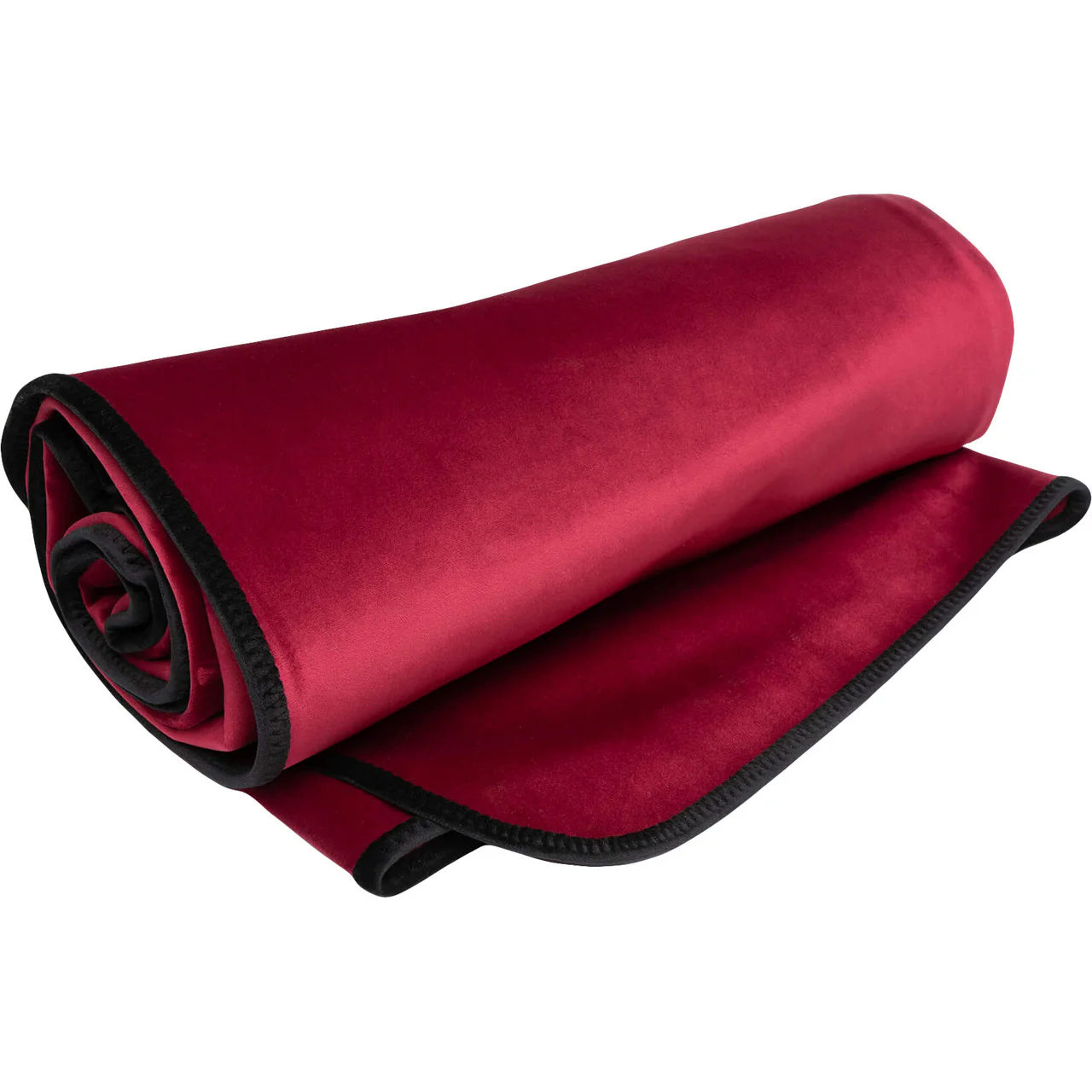 Fascinator Travel Throw Moisture-Proof Sensual Blanket - Microvelvet Merlot 53" x 36" - Image 4