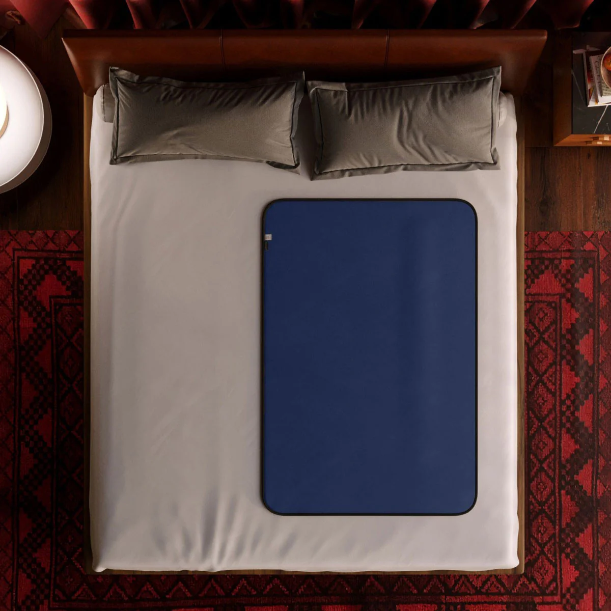 Fascinator Travel Throw Moisture-Proof Sensual Blanket - Microvelvet Royal Blue 53" x 36" - Image 2
