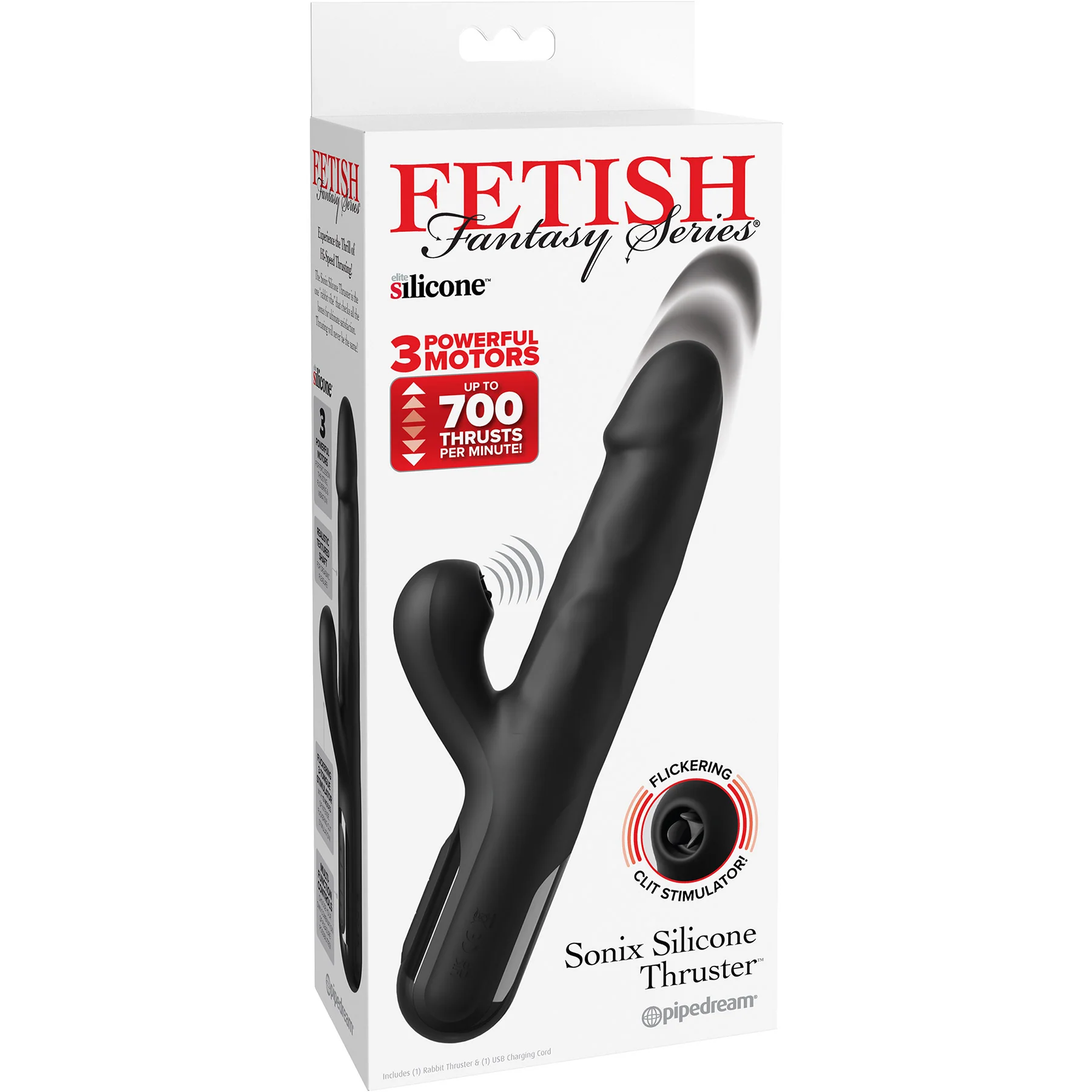 Fetish Fantasy Series Sonix Silicone Thruster Rechargeable Dual Stimulation Vibrator - Image 7