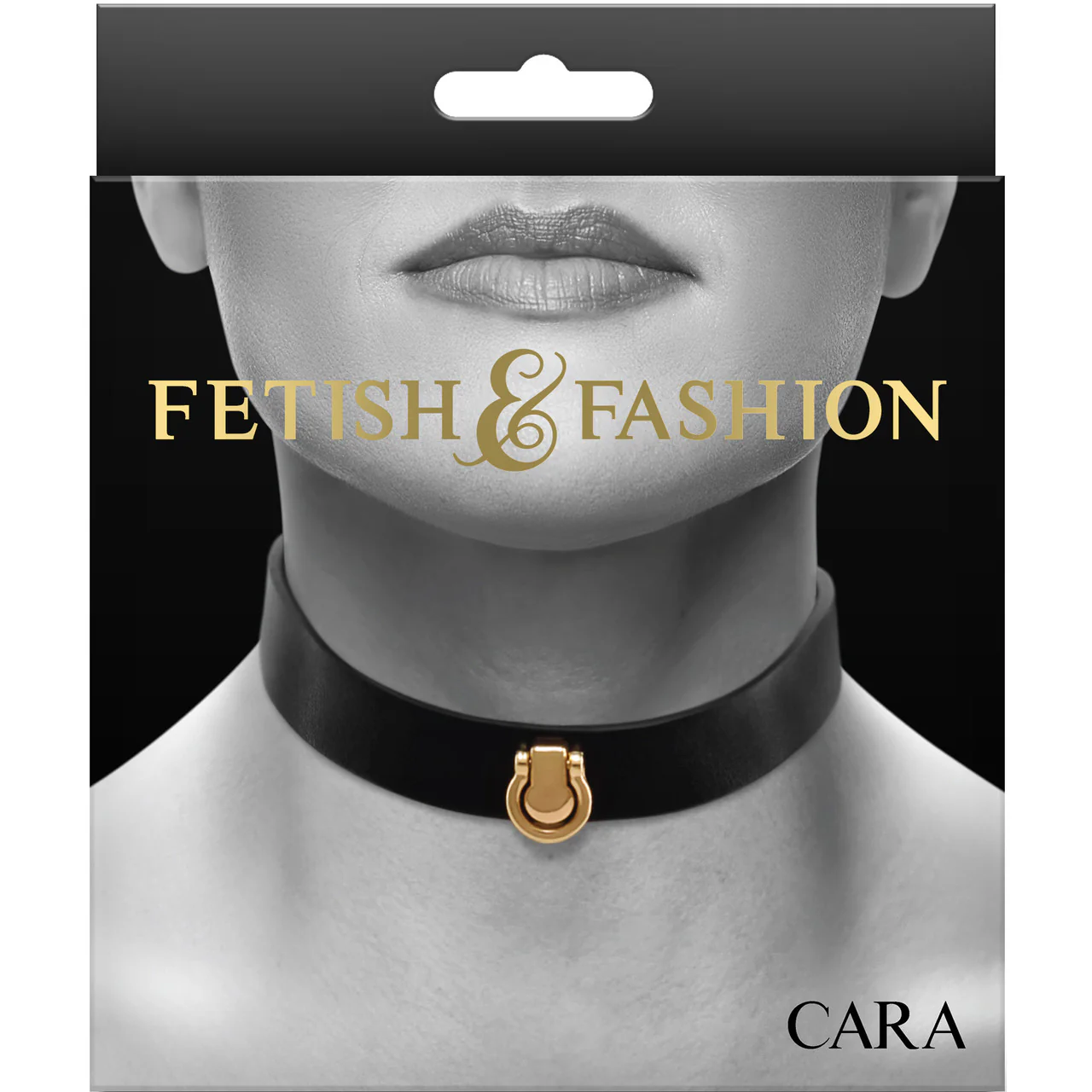 Fetish & Fashion Cara Collar By NS Novelties - Black & Gold - Image 3
