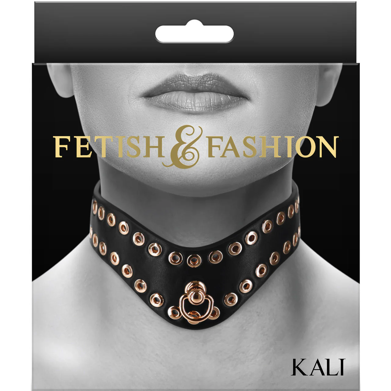 Fetish & Fashion Kali Collar By NS Novelties - Black & Gold - Image 3