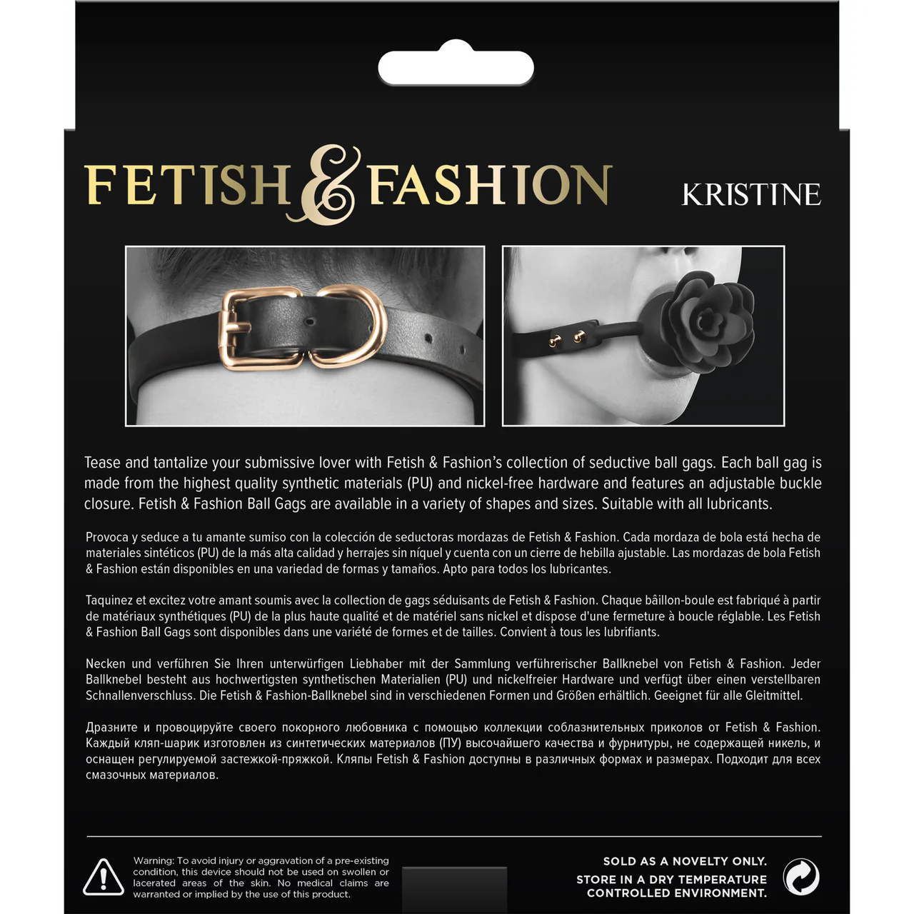 Fetish & Fashion Kristine Silicone Breathable Rose Gag By NS Novelties - Image 3