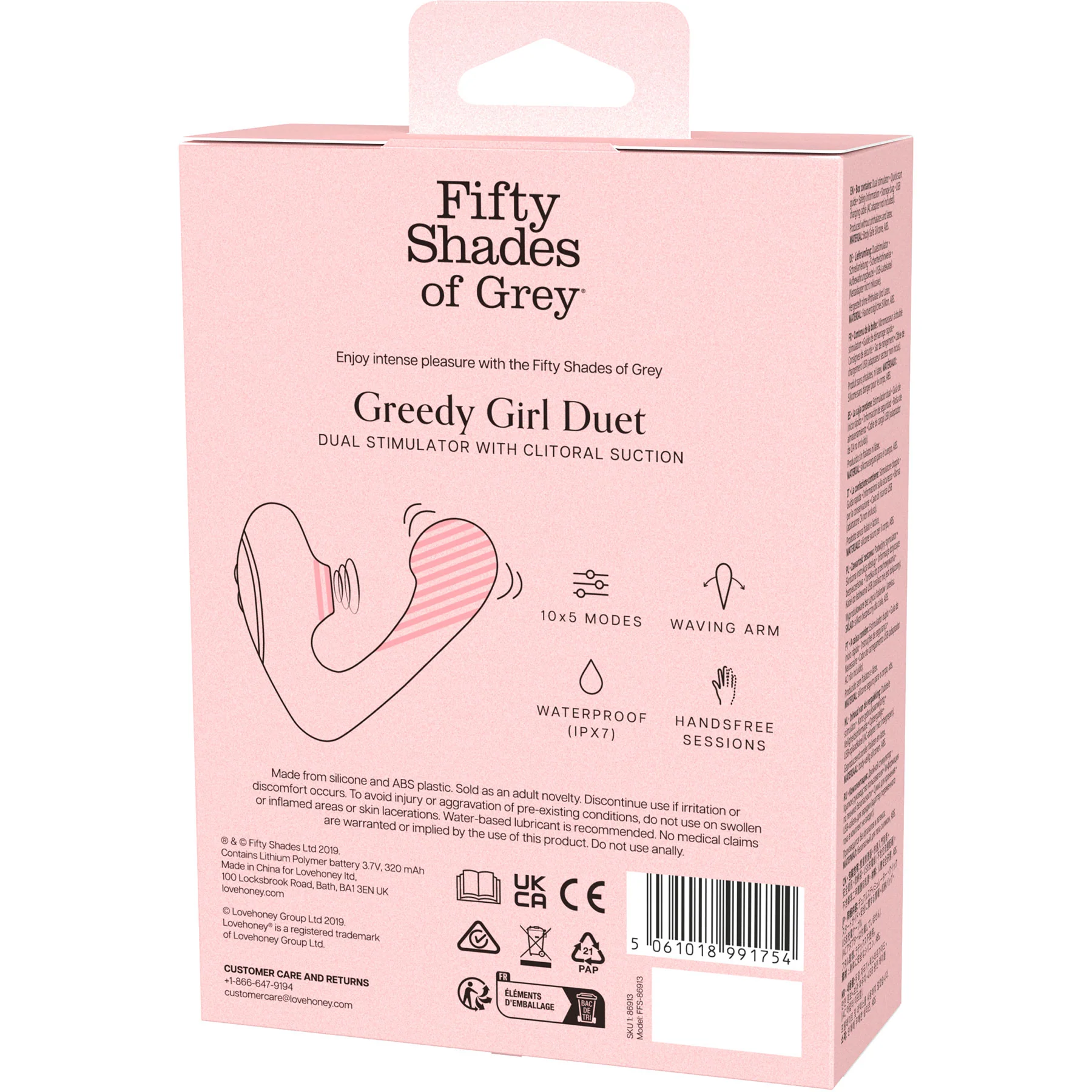 Fifty Shades Of Grey Greedy Girl Duet Dual Stimulator With Clitoral Suction - Image 8