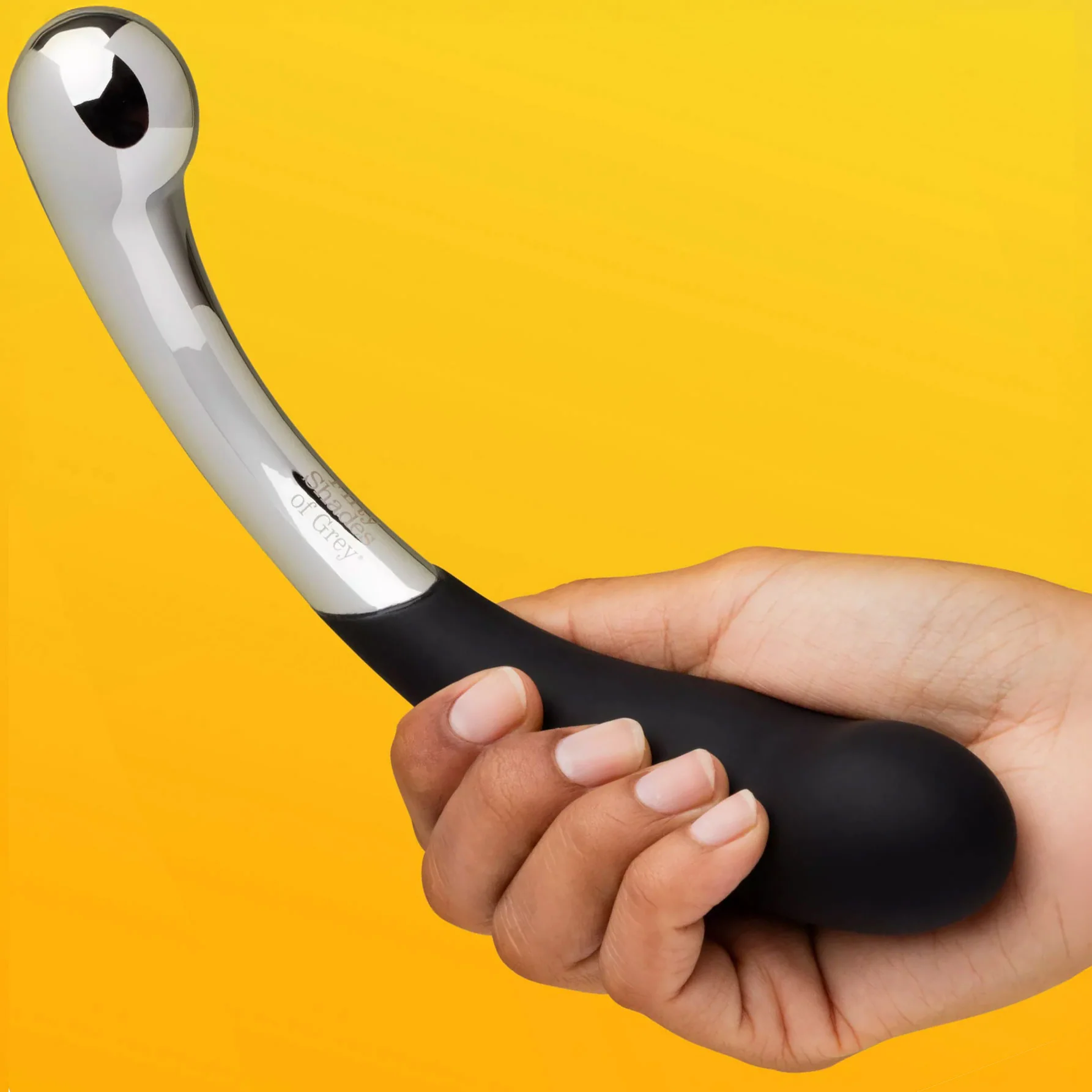 Fifty Shades of Grey Sweet Pressure Dark Steel And Silicone Double-Ended Dildo - Image 2
