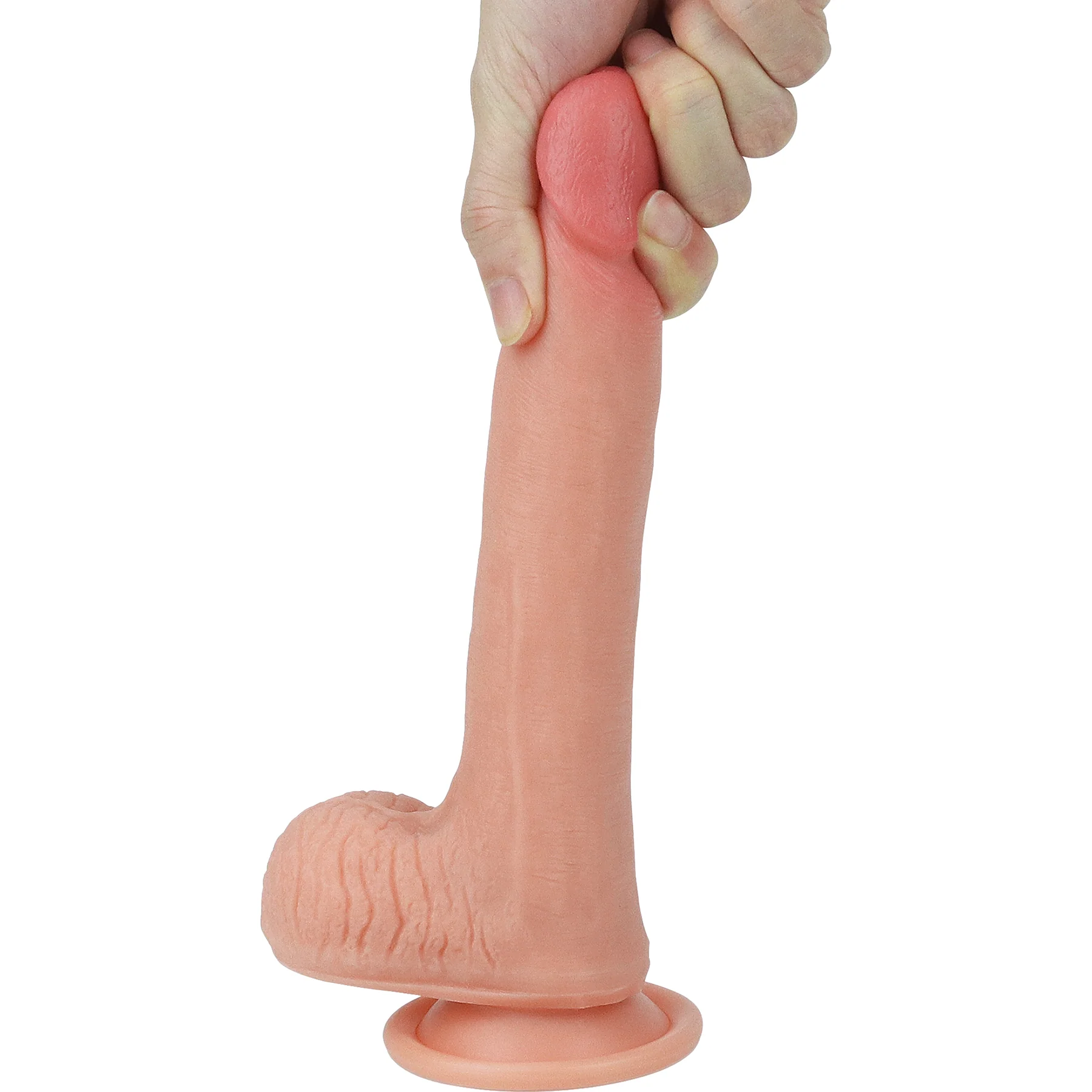 Finubar 6" Realistic Dual Density Silicone Dildo With Suction Cup & Balls By Pleasure Engine - Image 4