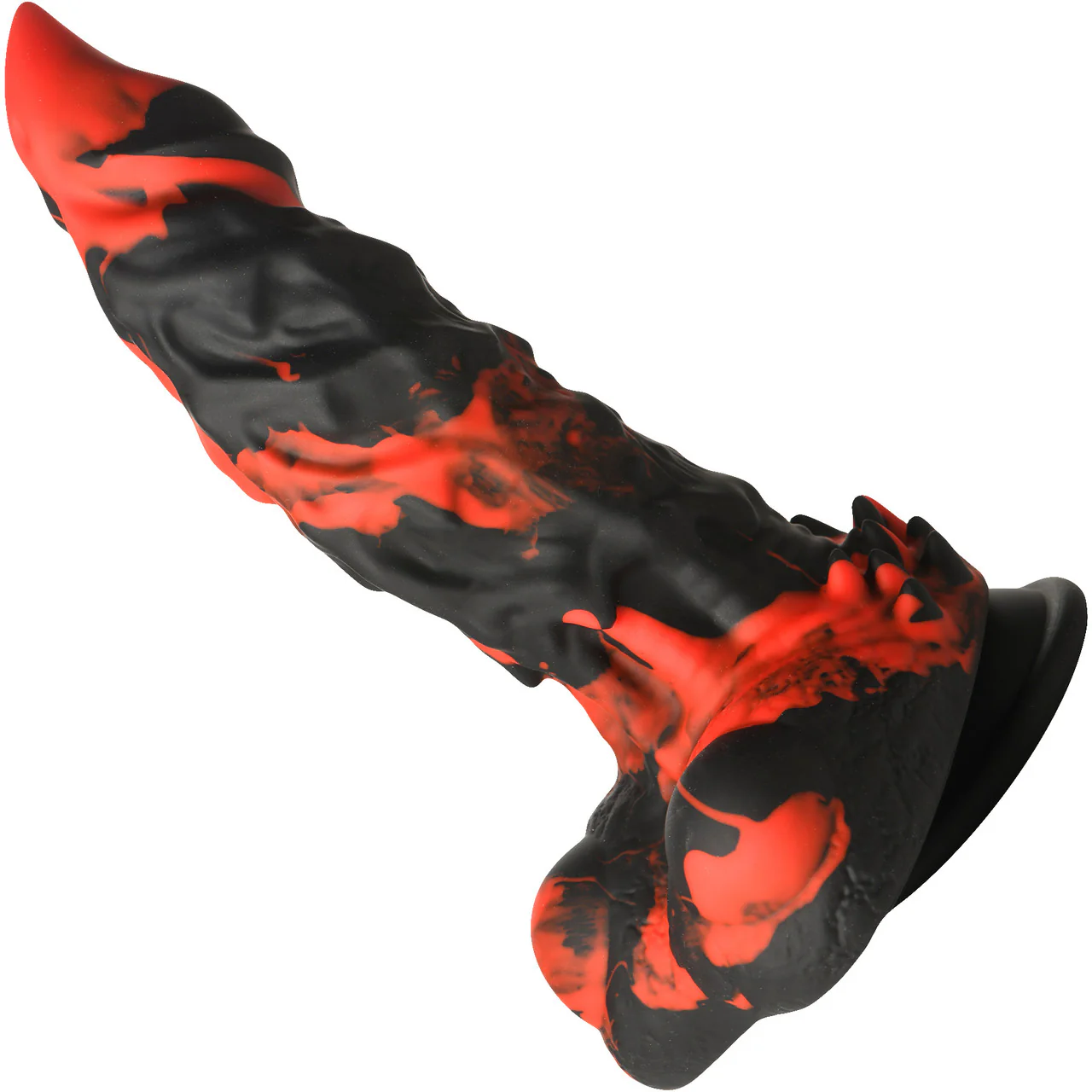 Fire Demon Monster 8.5" Silicone Suction Cup Dildo With Balls By Creature Cocks - Image 2