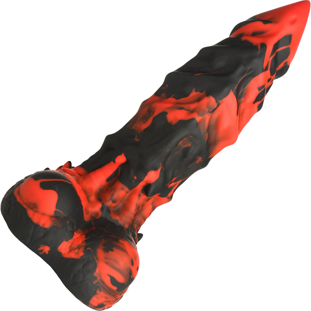 Fire Demon Monster 8.5" Silicone Suction Cup Dildo With Balls By Creature Cocks - Image 3