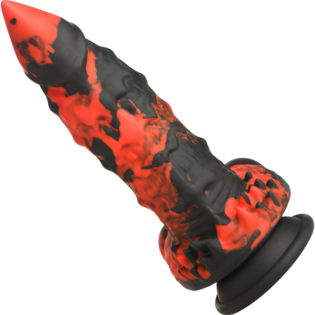 Fire Demon Monster 8.5" Silicone Suction Cup Dildo With Balls By Creature Cocks - Image 4