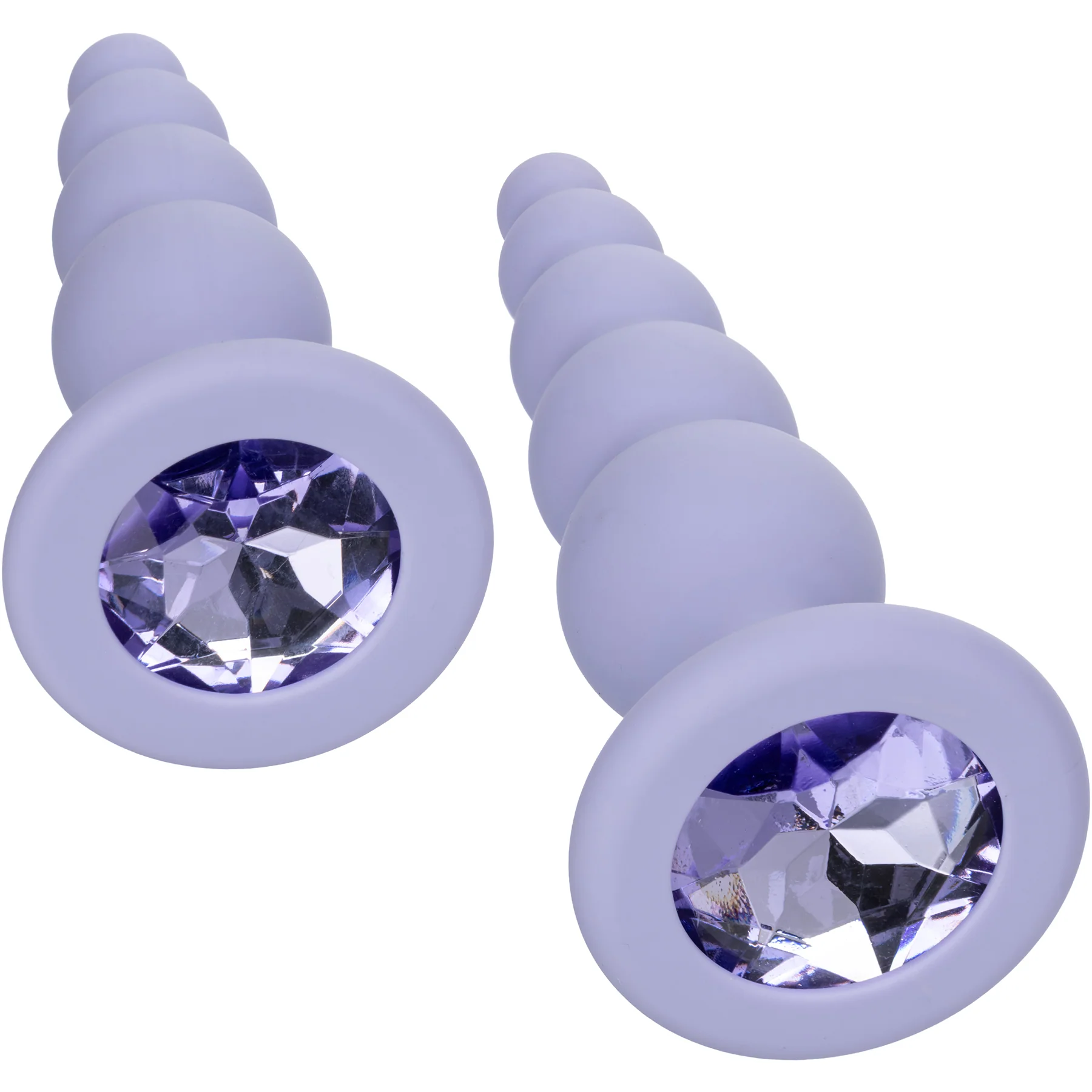 First Time® Crystal Beaded Duo Silicone Anal Probe 2 Piece Set - Image 5