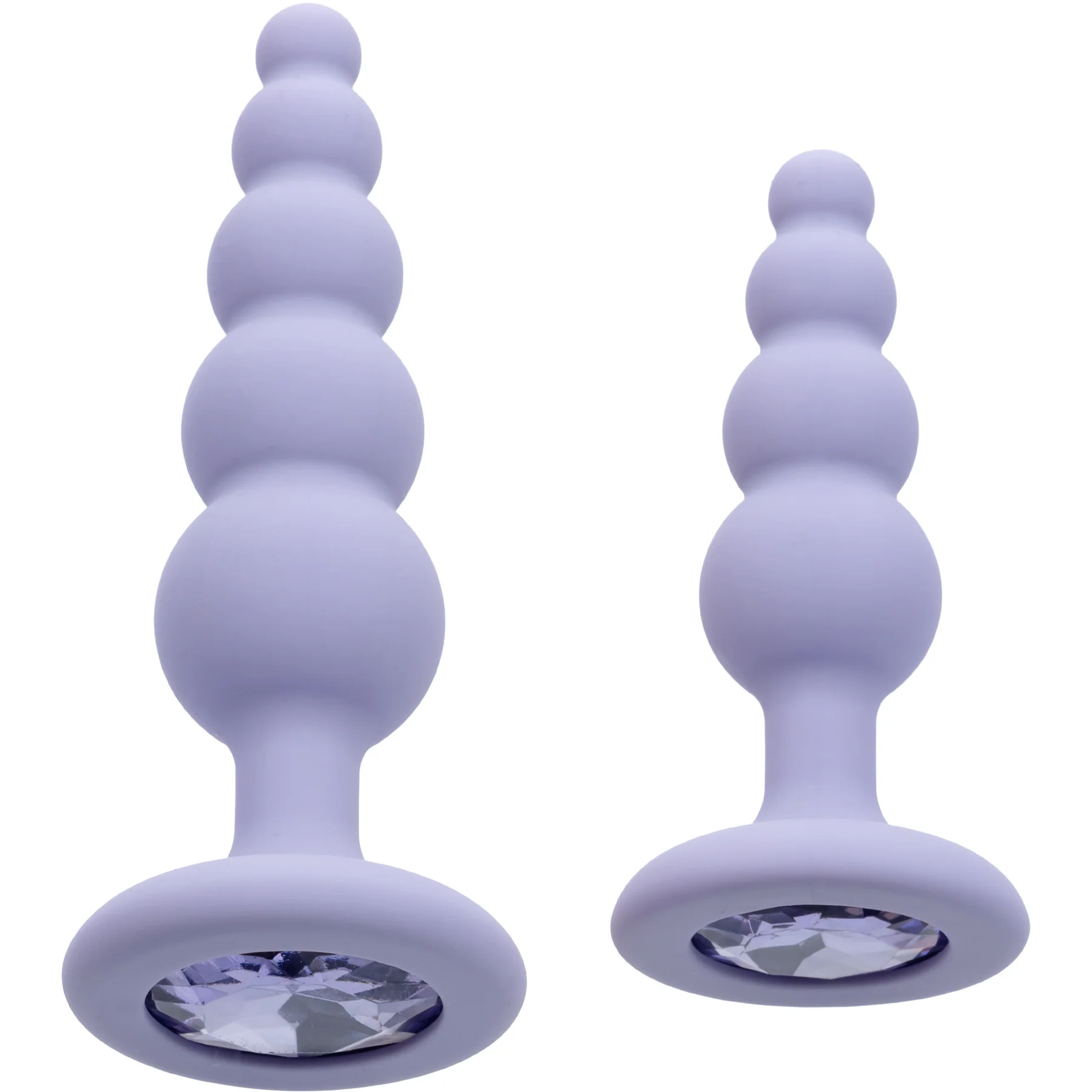 First Time® Crystal Beaded Duo Silicone Anal Probe 2 Piece Set - Image 7