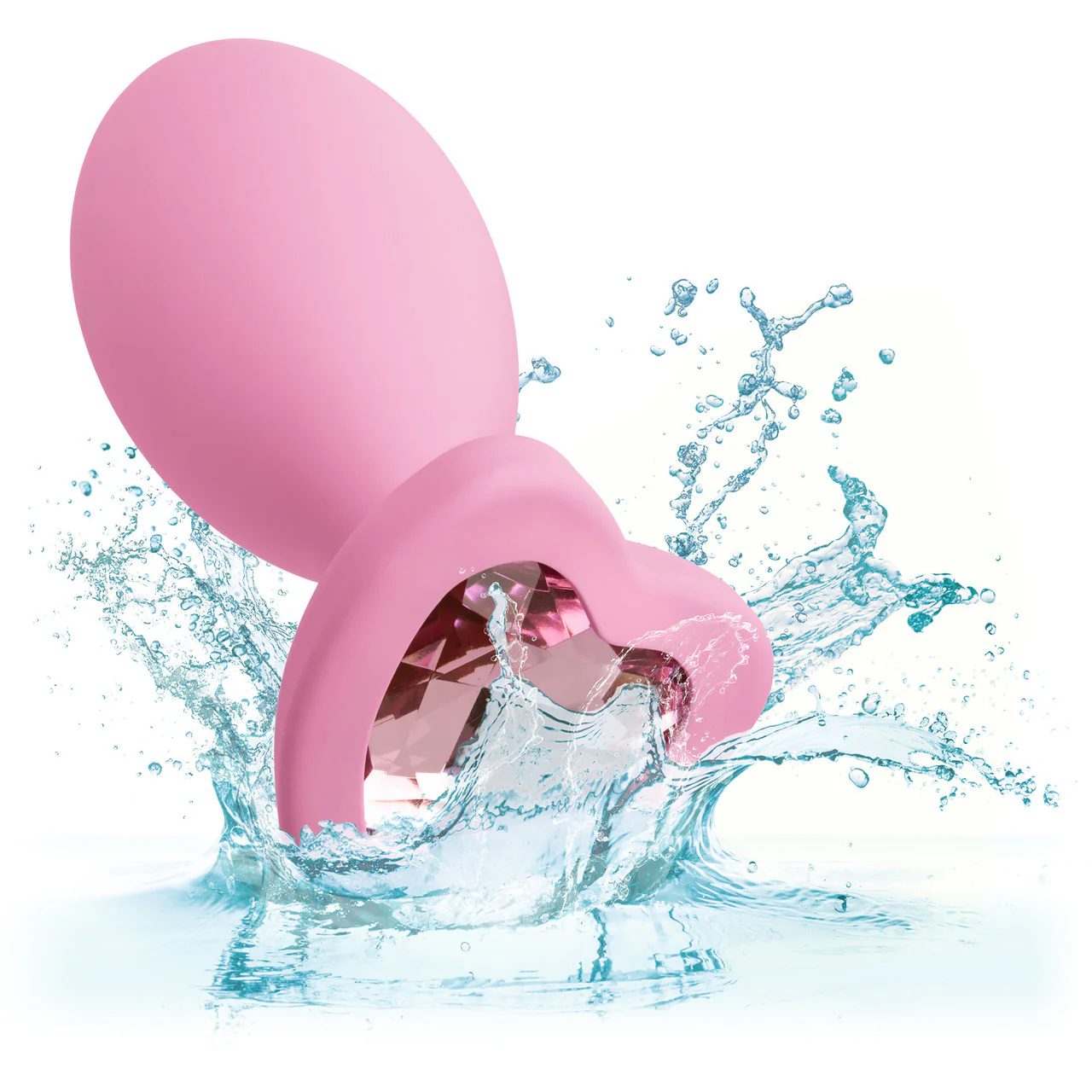 First Time® Crystal Booty Duo Silicone Anal Plug 2 Piece Set By CalExotics - Pink - Image 10