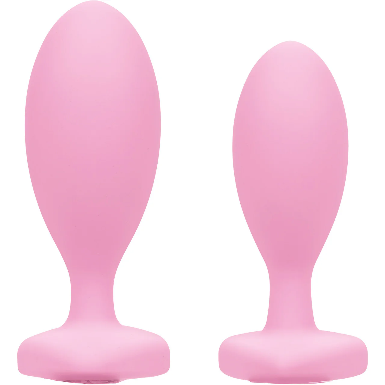 First Time® Crystal Booty Duo Silicone Anal Plug 2 Piece Set By CalExotics - Pink - Image 5