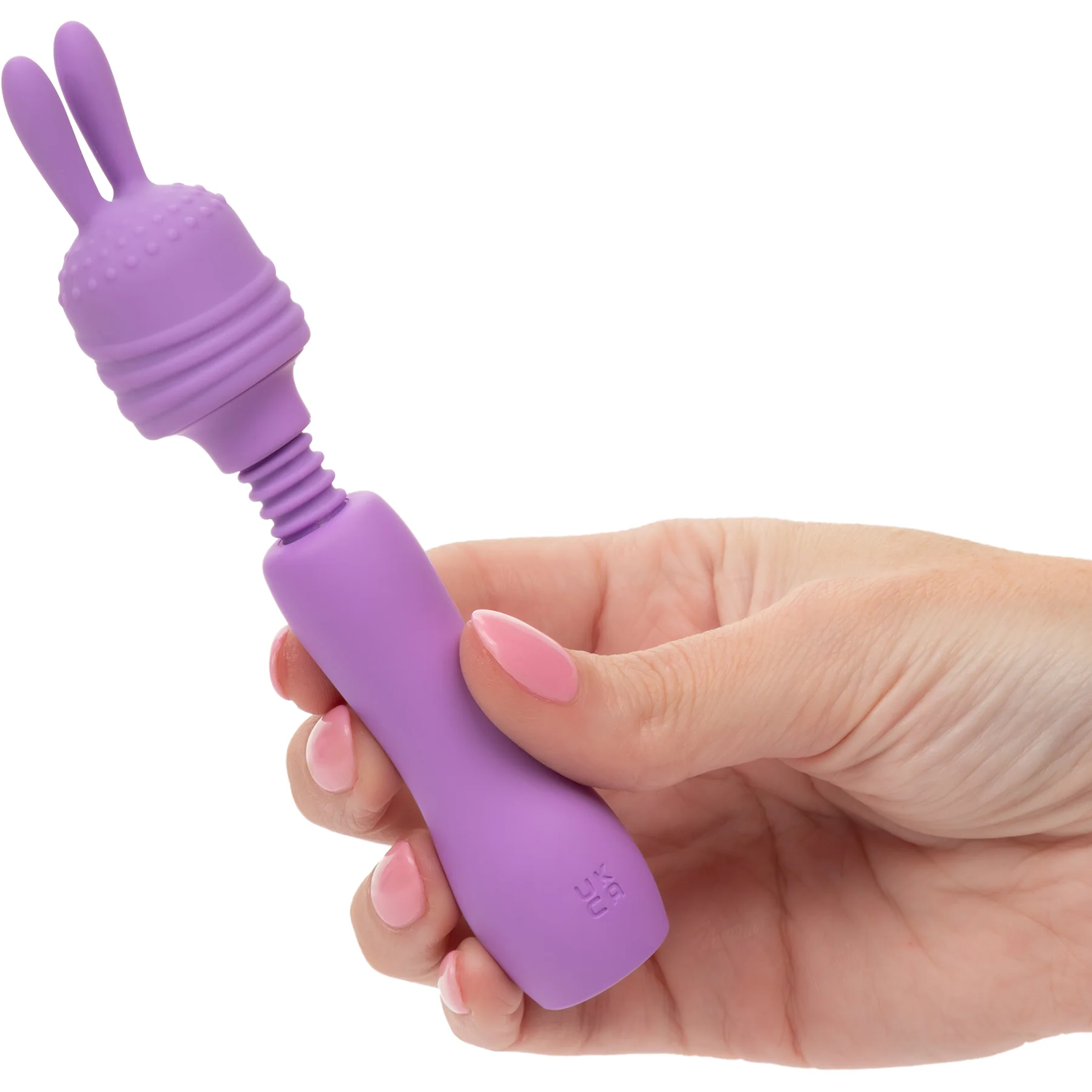 First Time® Rechargeable Travel Teaser Kit Silicone Mini Wand With 4 Attachments - Image 3