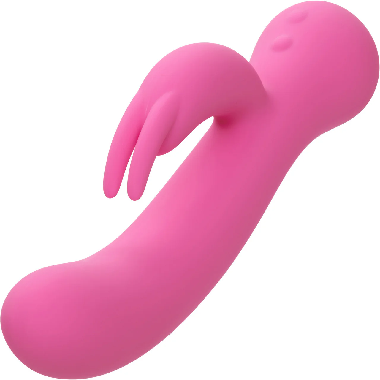 First Time® Rechargeable Bunny Waterproof Silicone Dual Stimulation Vibrator By CalExotics - Pink - Image 3