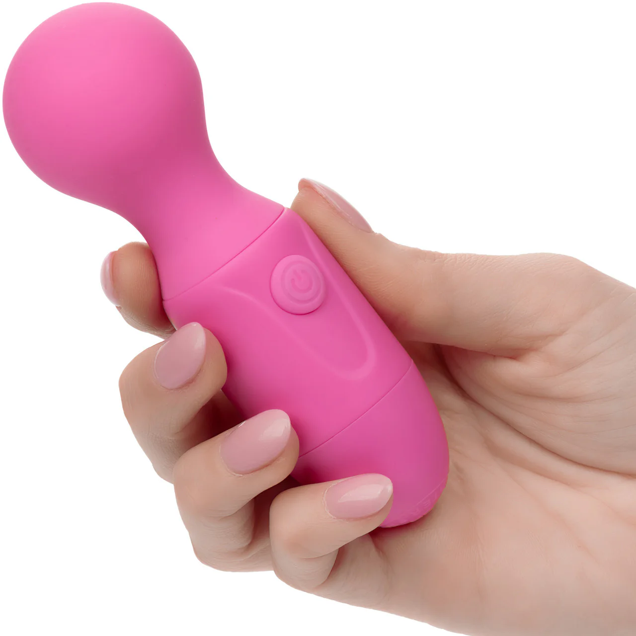 First Time® Rechargeable Massager Waterproof Silicone Mini Wand Vibrator By CalExotics - Pink - Image 2