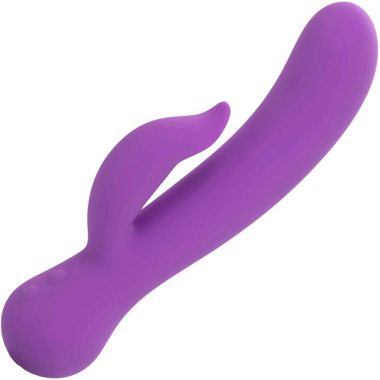 First Time® Rechargeable Pleaser Waterproof Silicone Dual Stimulation Vibrator By CalExotics - Purple