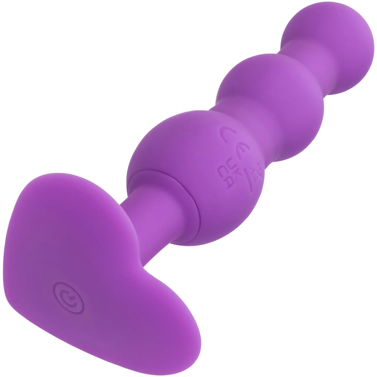 First Time® Triple Beaded Probe Rechargeable Silicone Vibrating Butt Plug By CalExotics - Purple - Image 3