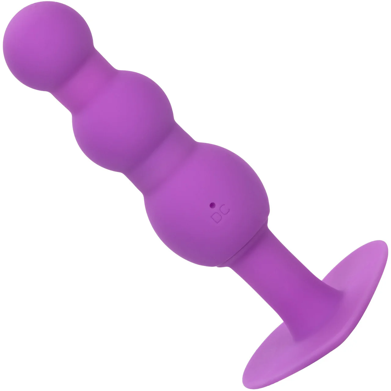 First Time® Triple Beaded Probe Rechargeable Silicone Vibrating Butt Plug By CalExotics - Purple - Image 4