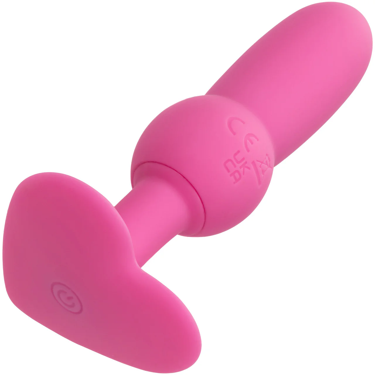 First Time® Vibrating Beaded Probe Rechargeable Waterproof Silicone Butt Plug By CalExotics - Pink - Image 3