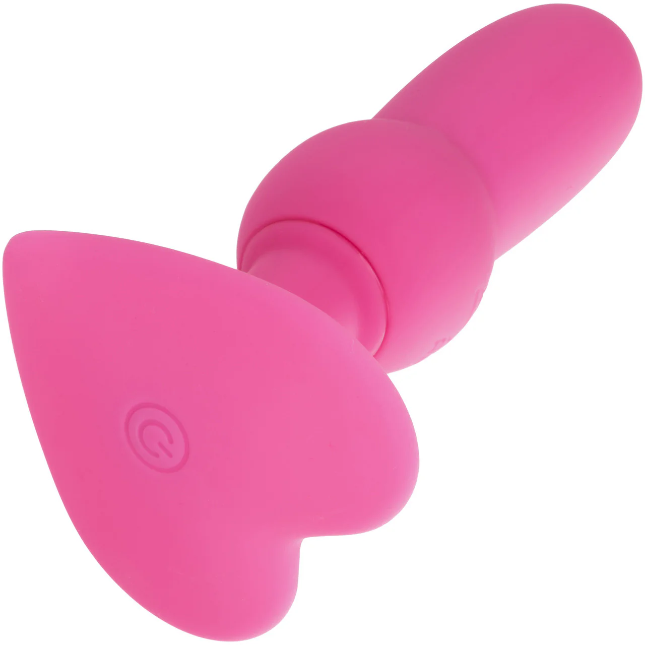 First Time® Vibrating Beaded Probe Rechargeable Waterproof Silicone Butt Plug By CalExotics - Pink - Image 5