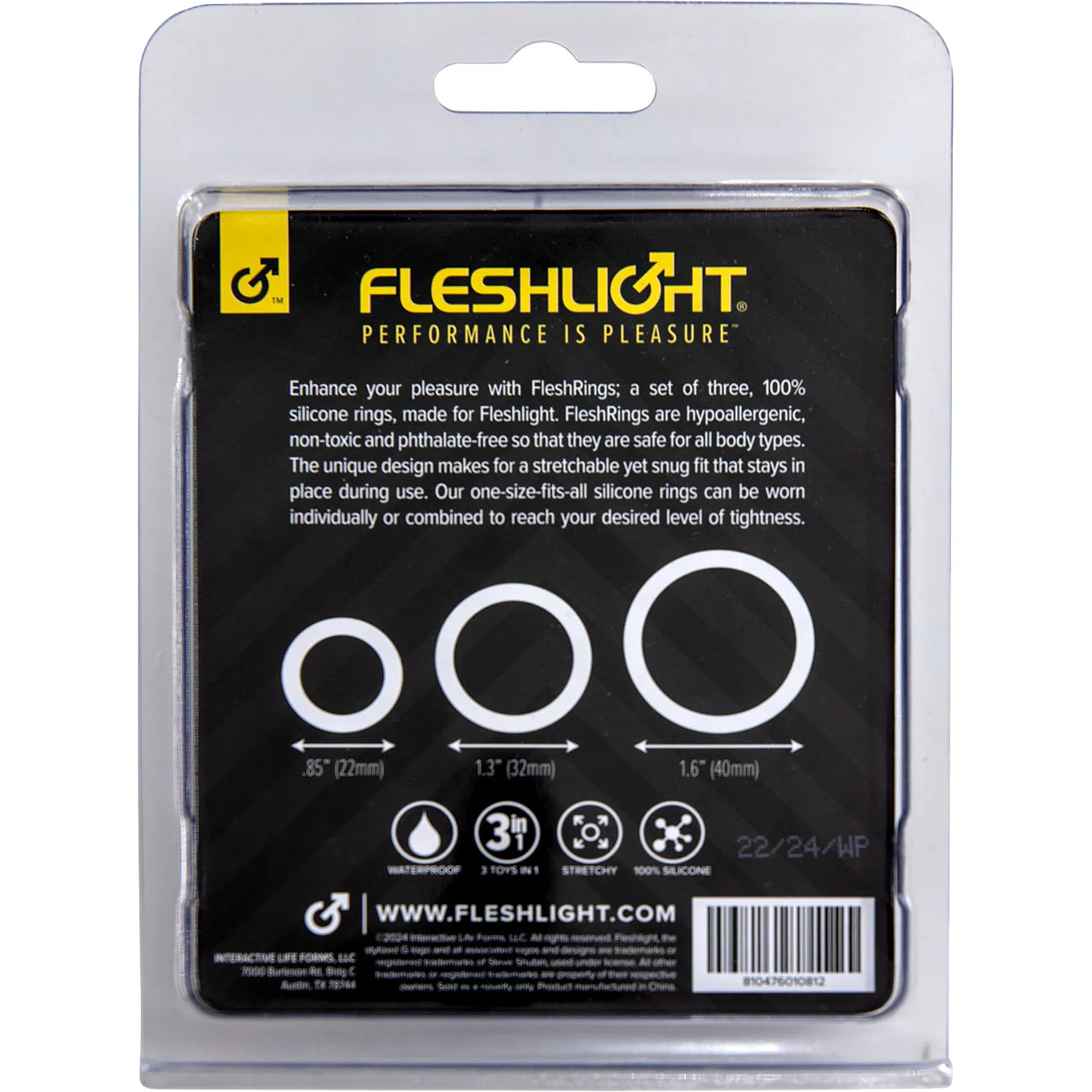 Fleshlight FleshRings 3 Size Silicone Cock Ring Set - Image 5