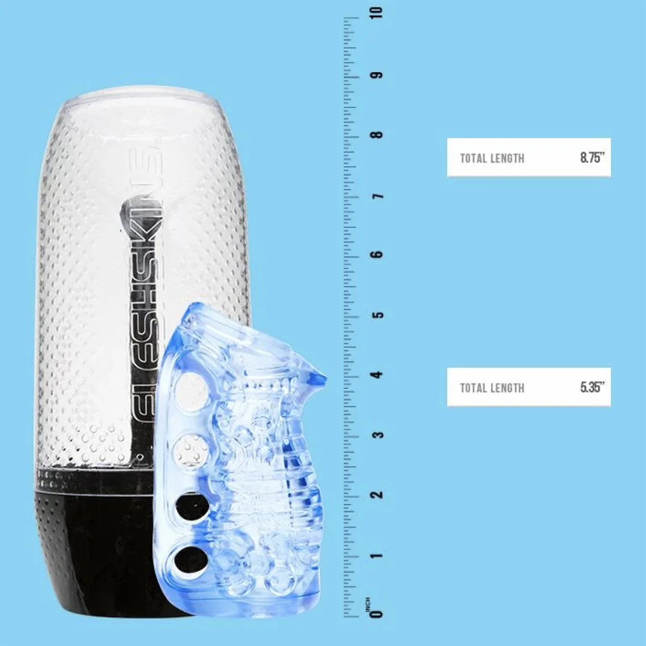 FleshSkins Blue Ice Grip Penis Masturbator by Fleshlight - Image 3