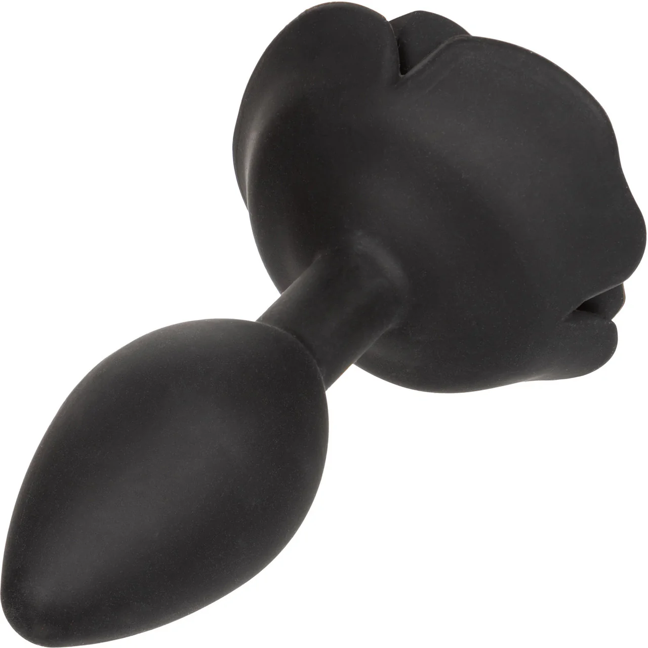 Forbidden Large Rose Silicone Butt Plug By CalExotics - Black - Image 7