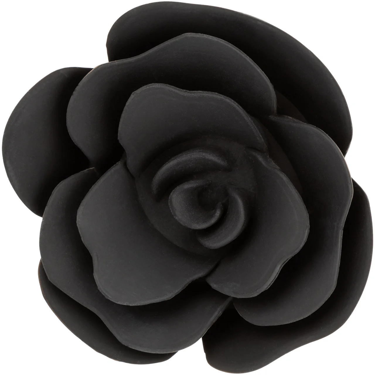 Forbidden Small Rose Silicone Butt Plug By CalExotics - Black - Image 3