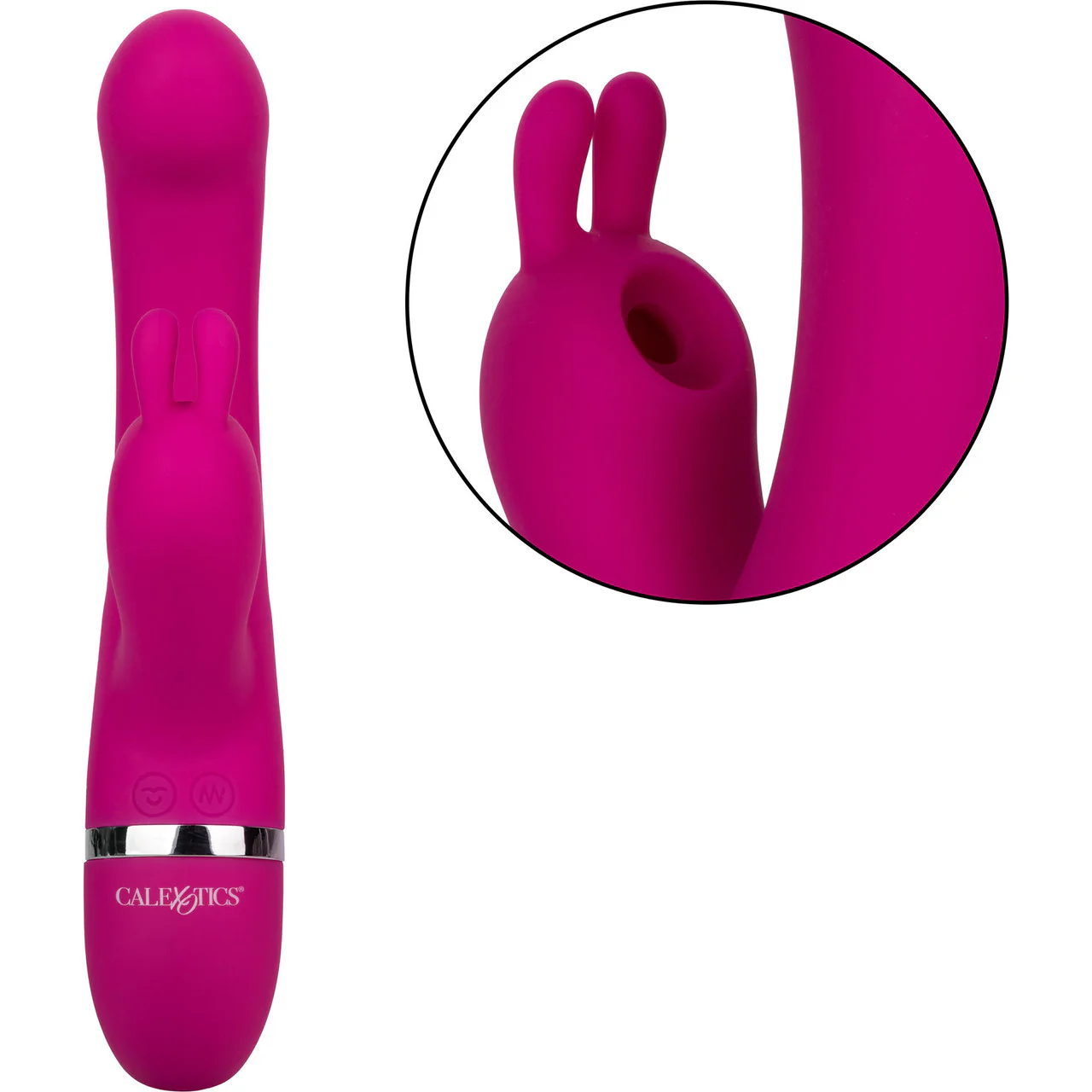 Foreplay Frenzy Bunny Kisser Dual Stimulation Vibrator By CalExotics - Pink - Image 9