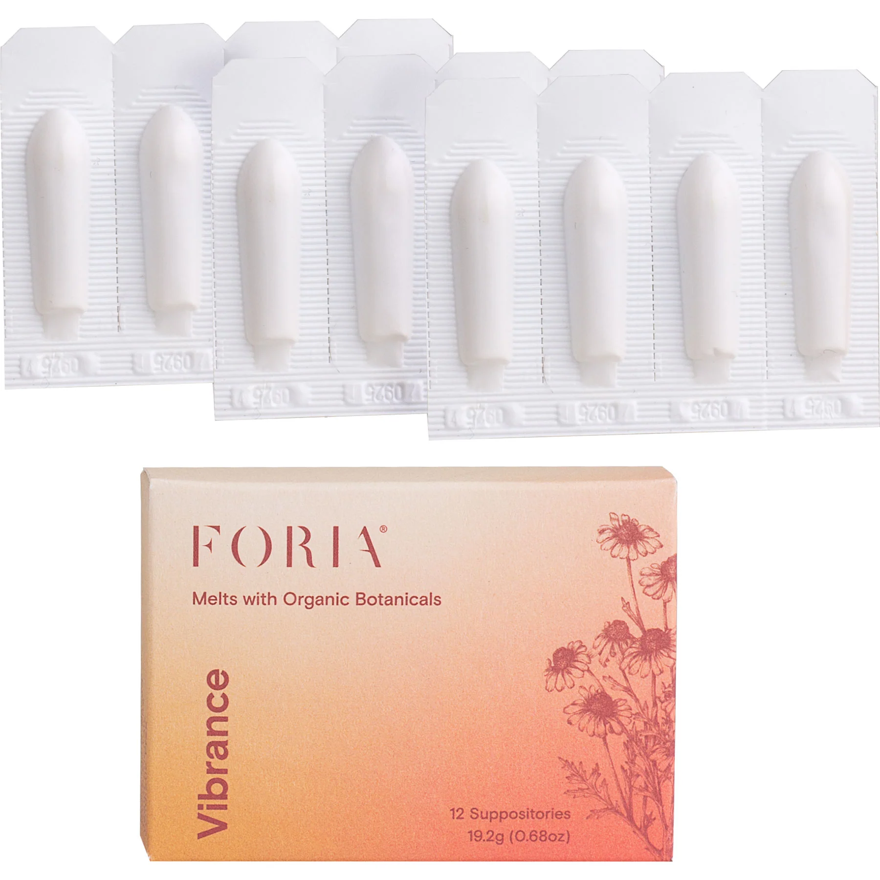 Foria Vibrance Melts with Organic Botanicals 12 Suppositories - Image 3