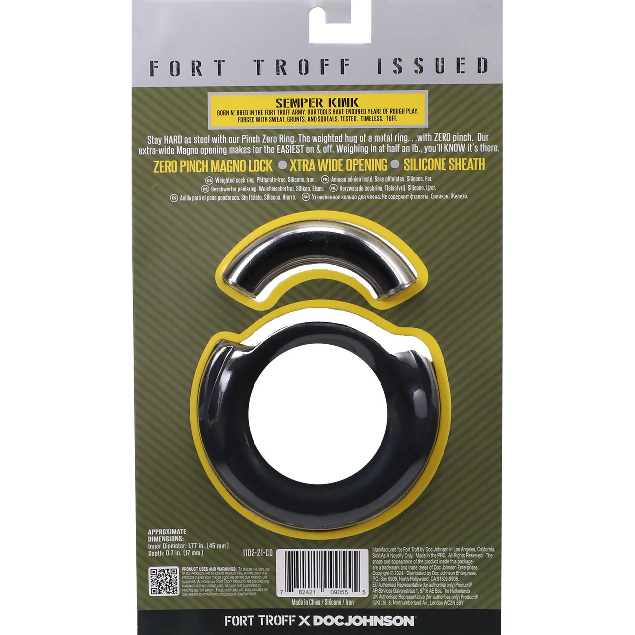 Fort Troff Pinch Zero Weighted Silicone Cock Ring - Black - Image 4
