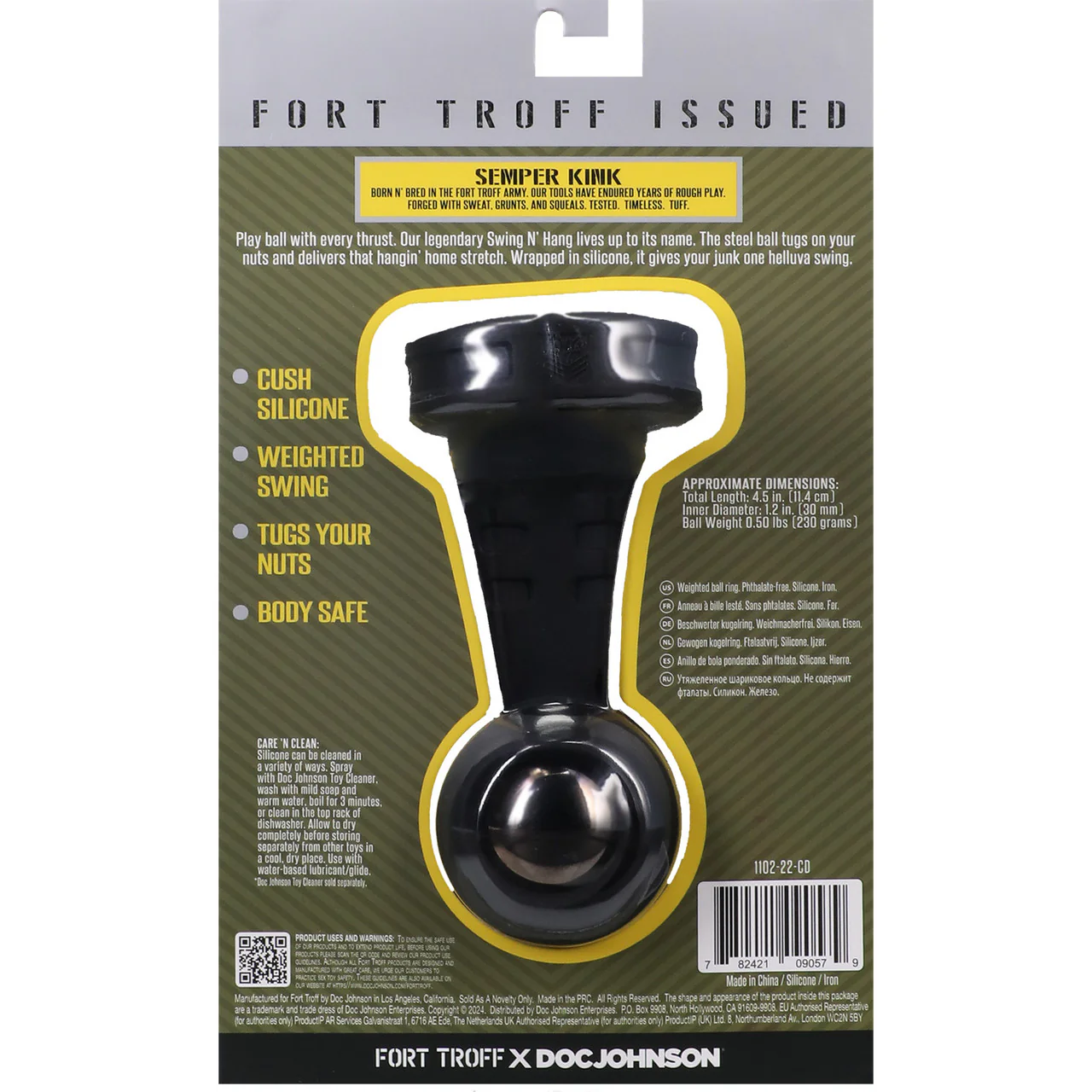 Fort Troff Swing N' Hang Weighted Silicone Ball Stretcher - Black - Image 4