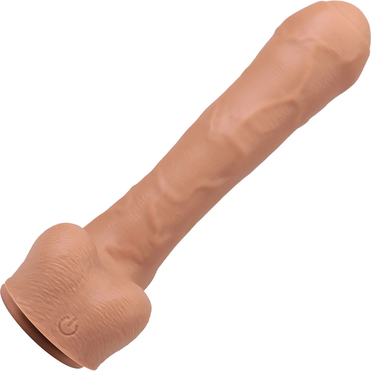 Fort Troff Uncut Thruster Rechargeable Silicone Mini Fuck Machine Dildo With Balls & Remote - Caramel - Image 3