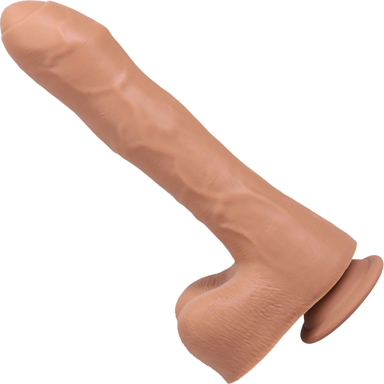 Fort Troff Uncut Thruster Rechargeable Silicone Mini Fuck Machine Dildo With Balls & Remote - Caramel - Image 6