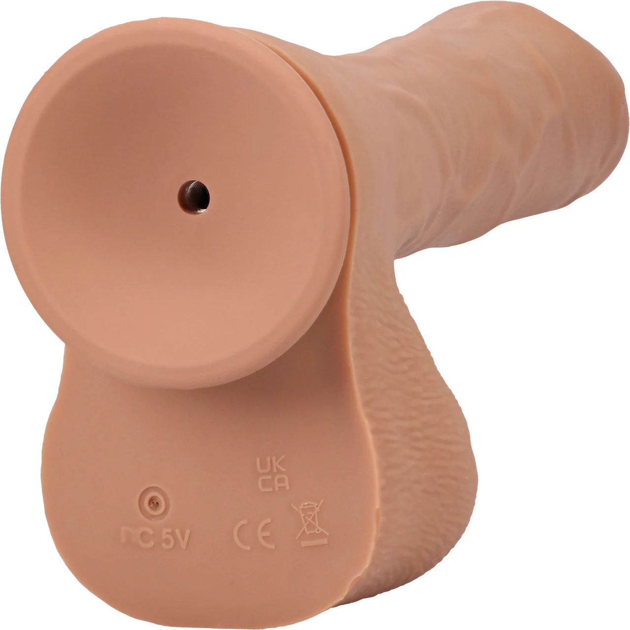 Fort Troff Uncut Thruster Rechargeable Silicone Mini Fuck Machine Dildo With Balls & Remote - Caramel - Image 7