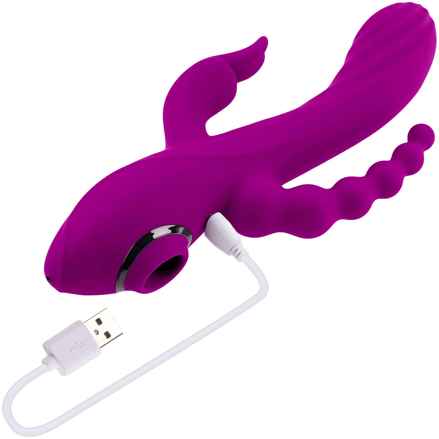 Fourgasm Quadruple Stimulation Rechargeable Silicone Vibrator By Evolved Novelties - Image 13