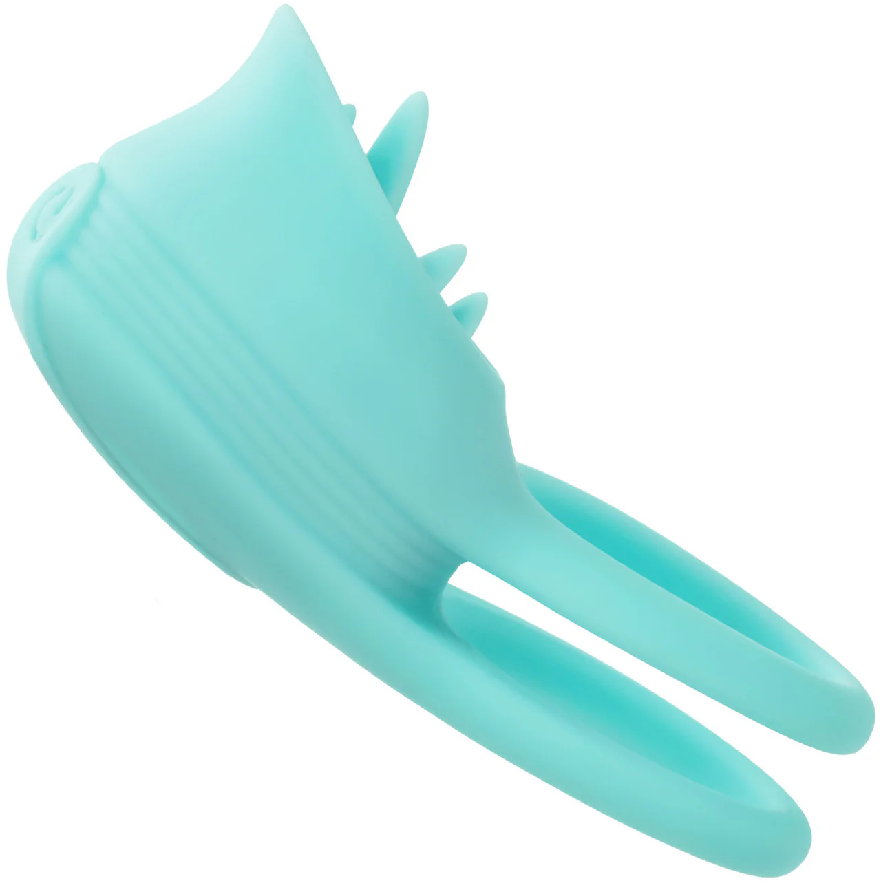 French Kiss Enhancer Silicone Rechargeable Waterproof Cock Ring By CalExotics - Blue - Image 7