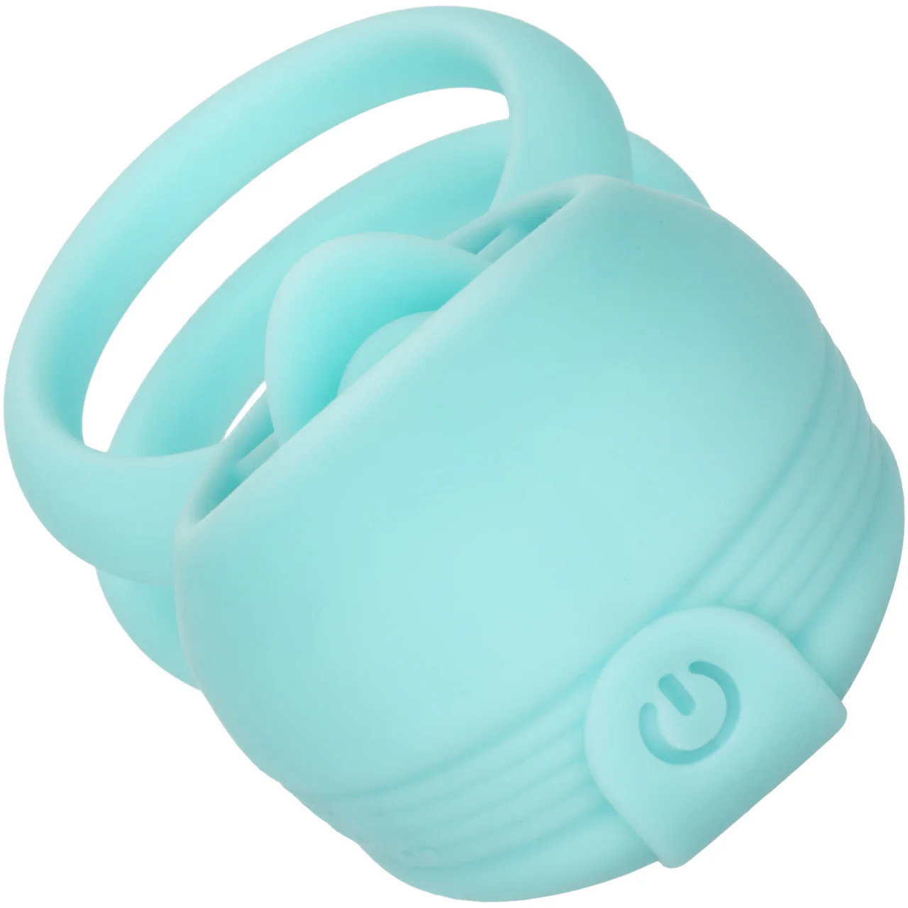 French Kiss Enhancer Silicone Rechargeable Waterproof Cock Ring By CalExotics - Blue - Image 8