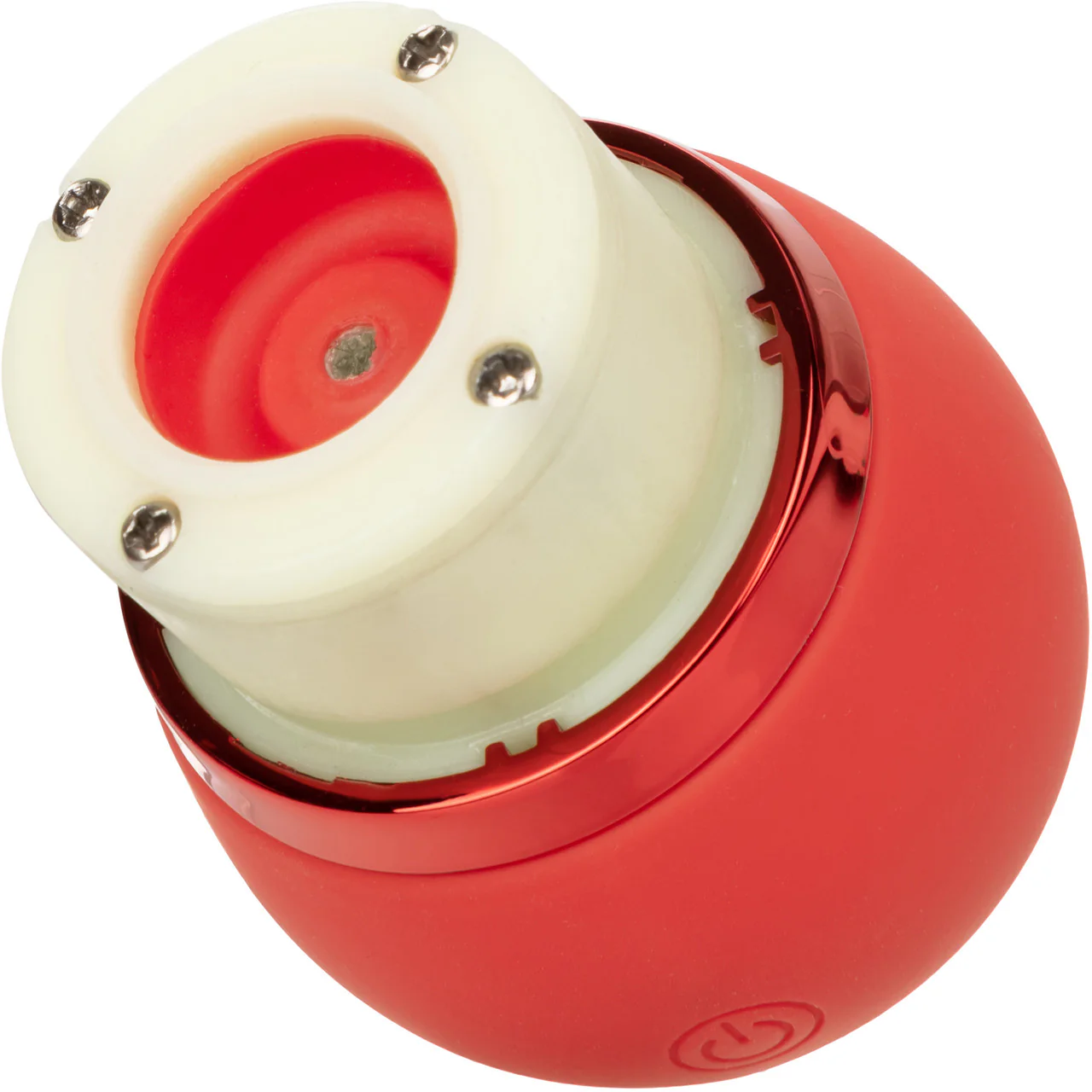 French Kiss Suck & Play Rechargeable Waterproof Silicone Interchangeable Set By CalExotics - Red - Image 12