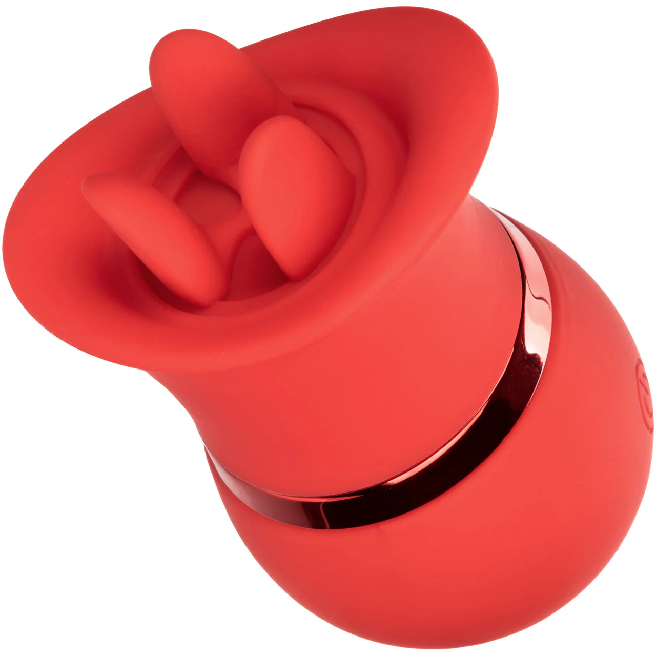 French Kiss Suck & Play Rechargeable Waterproof Silicone Interchangeable Set By CalExotics - Red - Image 2