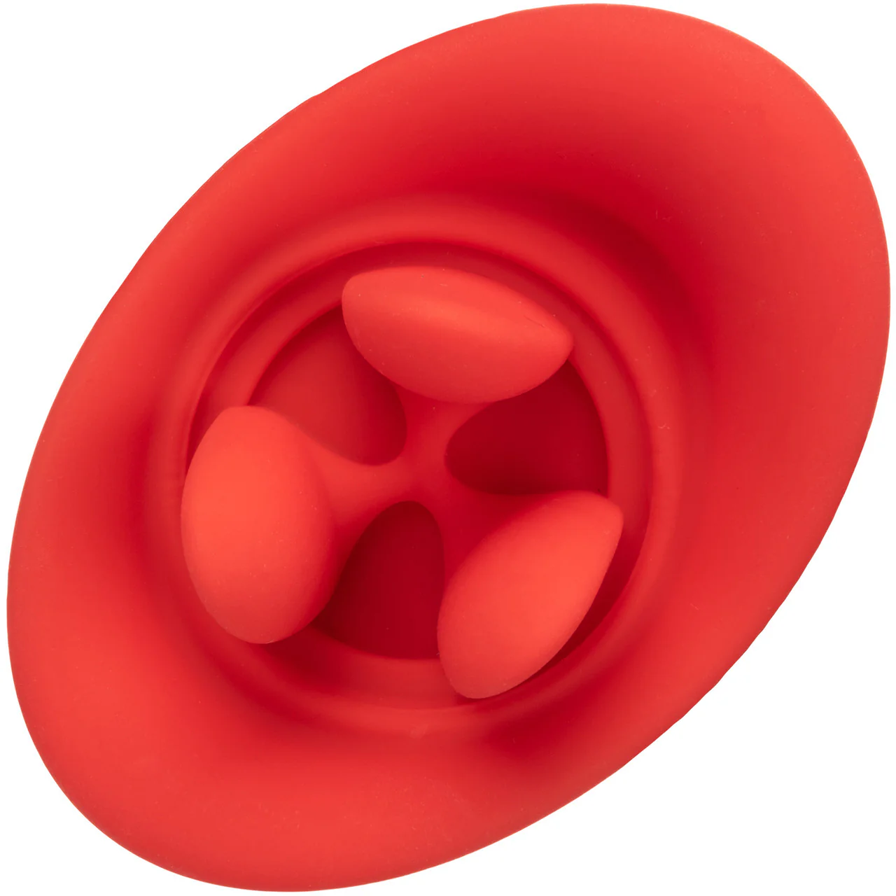 French Kiss Suck & Play Rechargeable Waterproof Silicone Interchangeable Set By CalExotics - Red - Image 7
