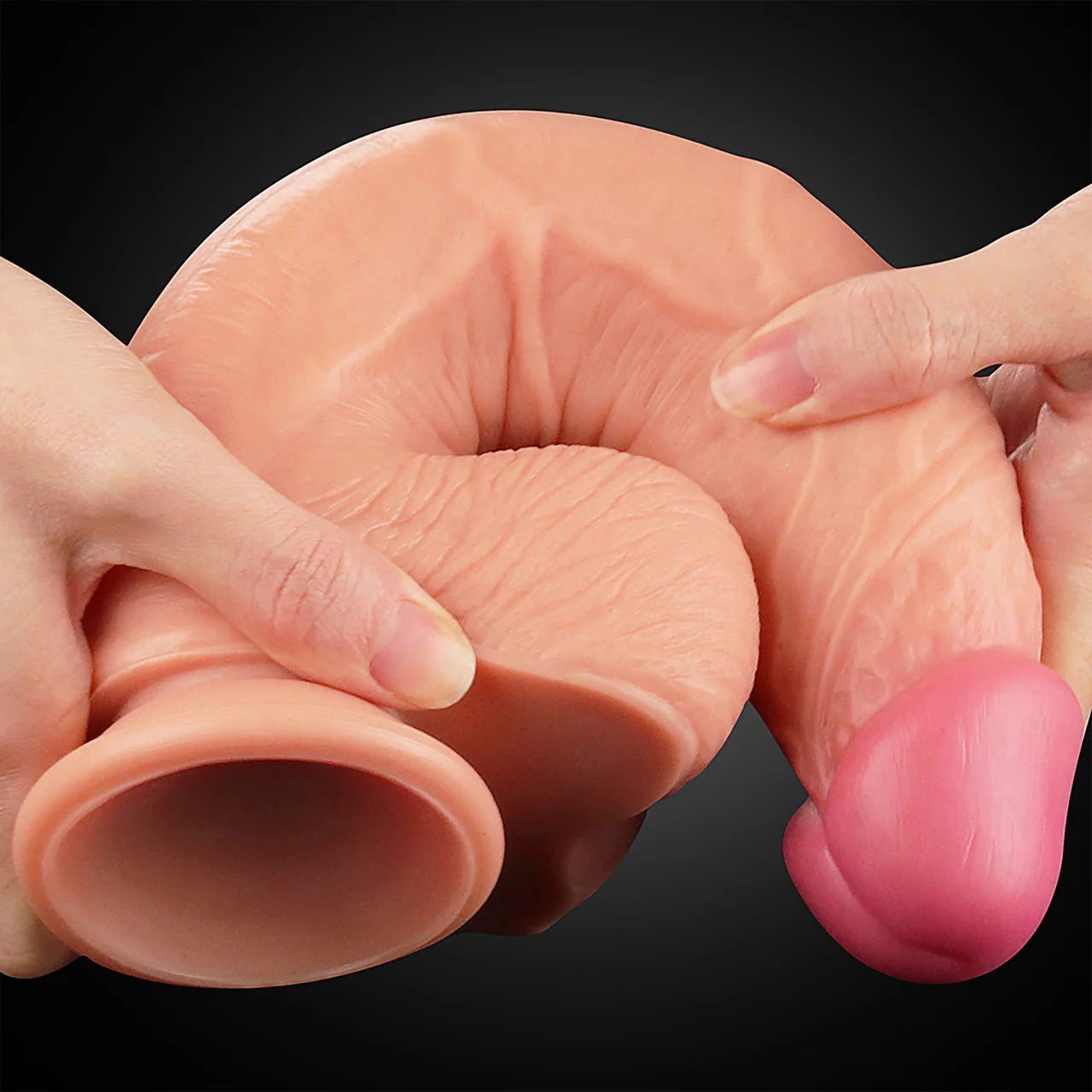 Fulgrim 7.5" Realistic Dual Density Silicone Dildo With Suction Cup & Balls By Pleasure Engine - Image 4
