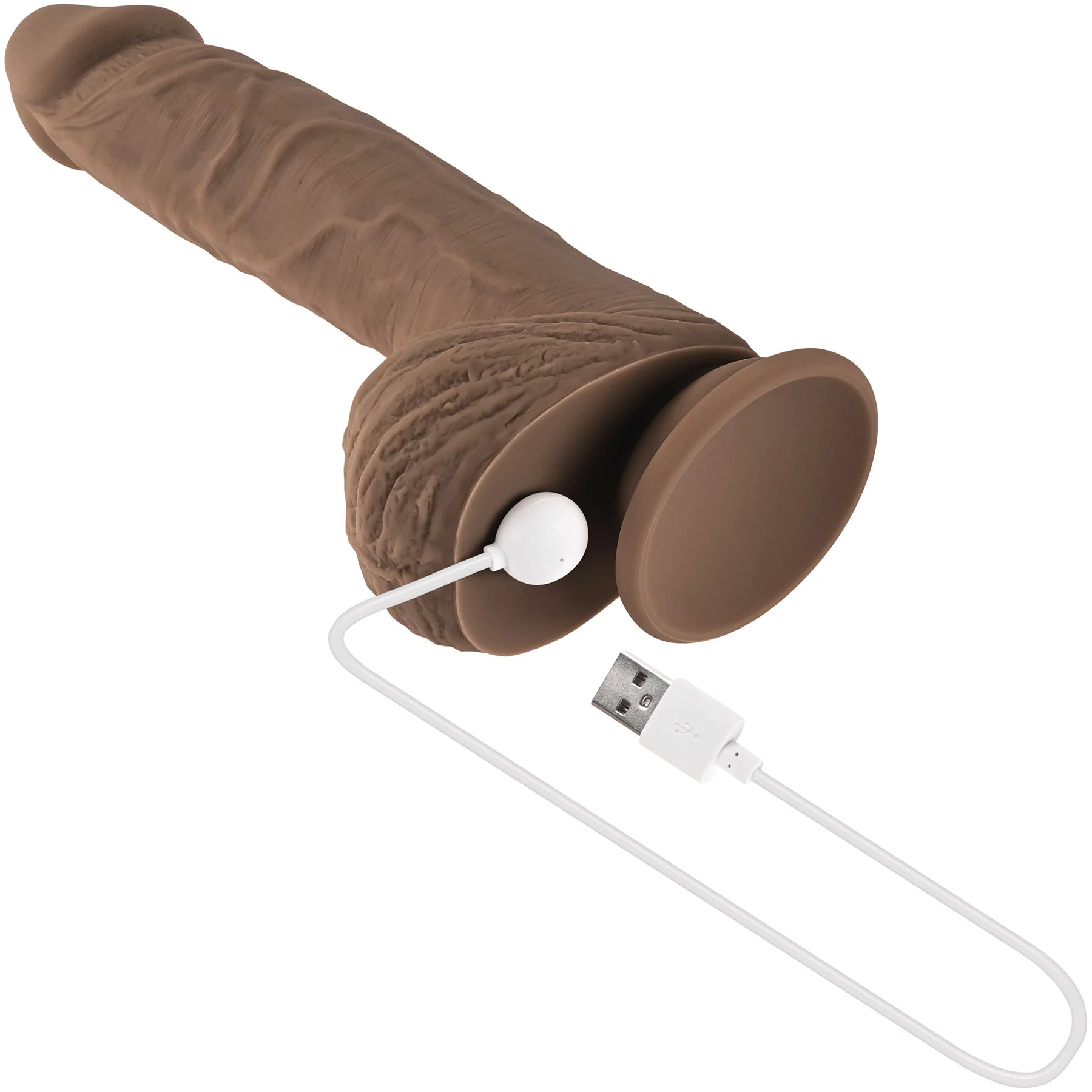 Full Monty Vibrating Silicone Rotating Realistic Suction Cup Dildo With Balls & Remote Control - Image 15
