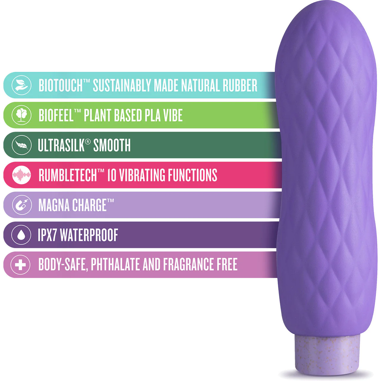 Gaia Eco Bliss Rechargeable Waterproof Plant Based Clitoral Vibrator By Blush - Lilac - Image 2